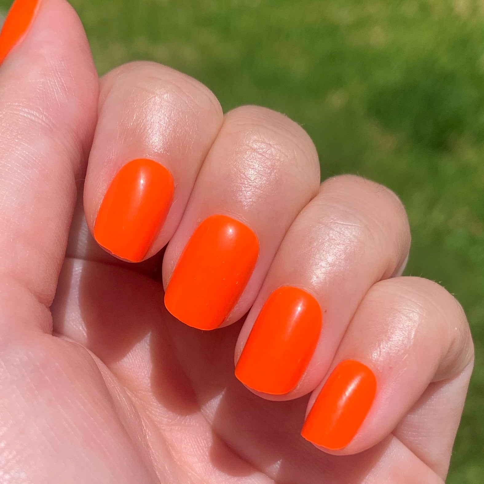 Neon Tangerine | Squoval | Extra Short、mySite、solidvoid