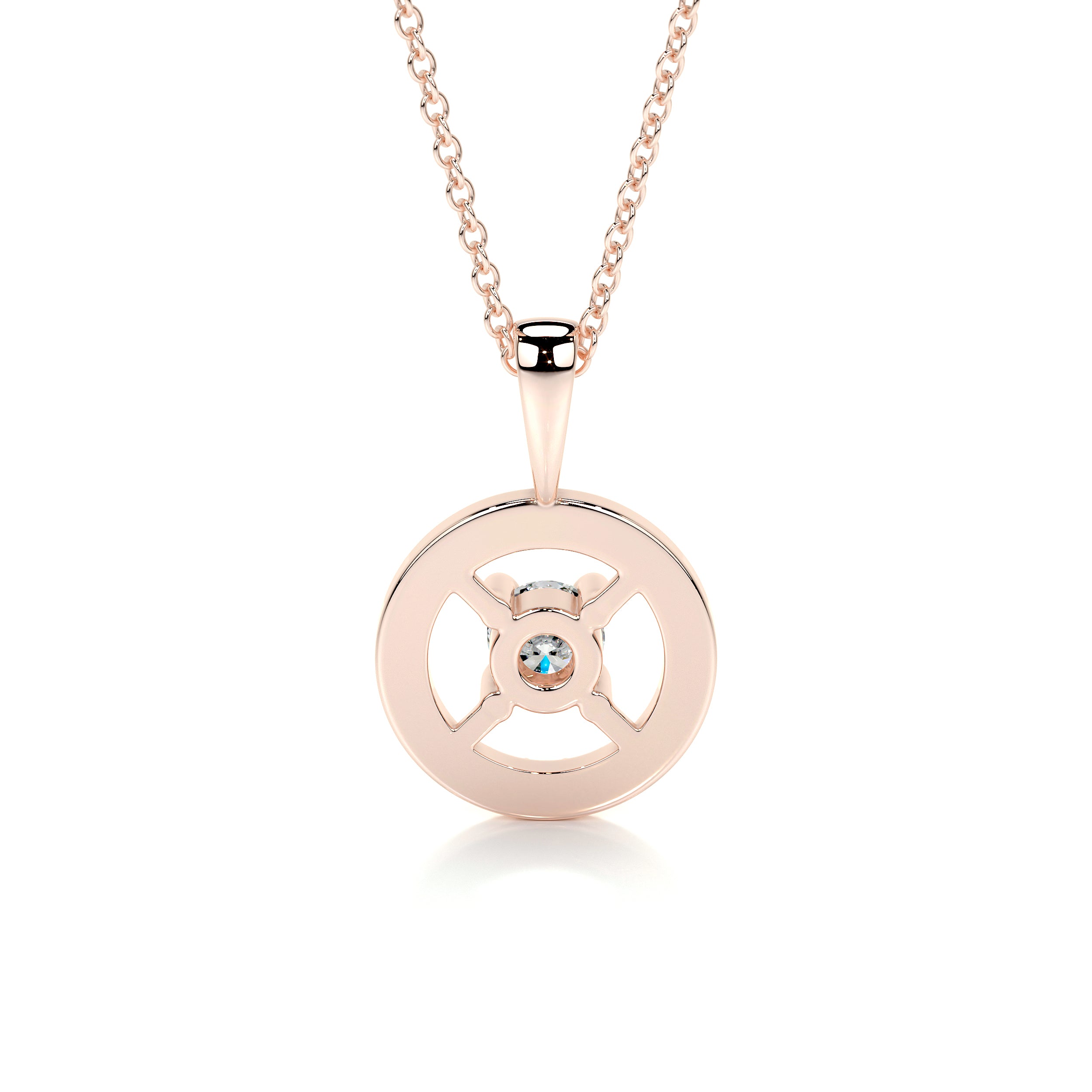 Aspen Diamond Pendant (0.6 Carat) -14K Rose Gold、mySite、hinf8tx79