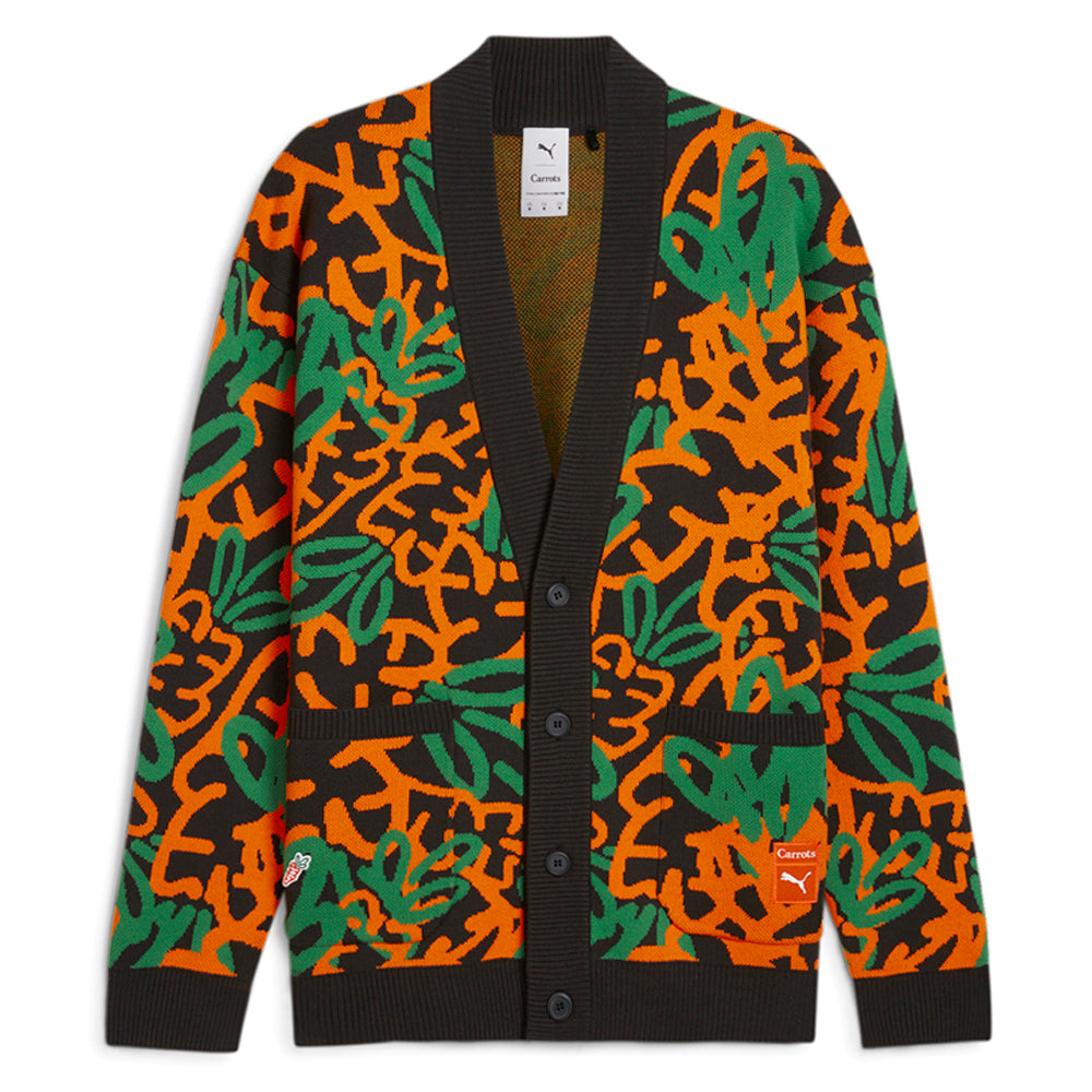 Carrots Graphic Long Sleeve Button Up Cardigan、mySite、gtrtttuynbv