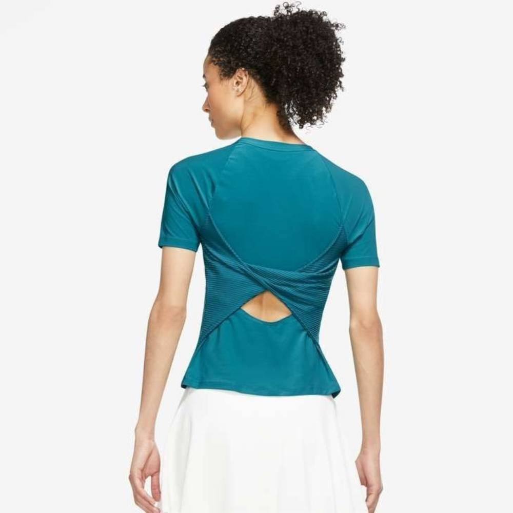 Nike Women's Dri-FIT Advantage Top (Bright Spruce/White)