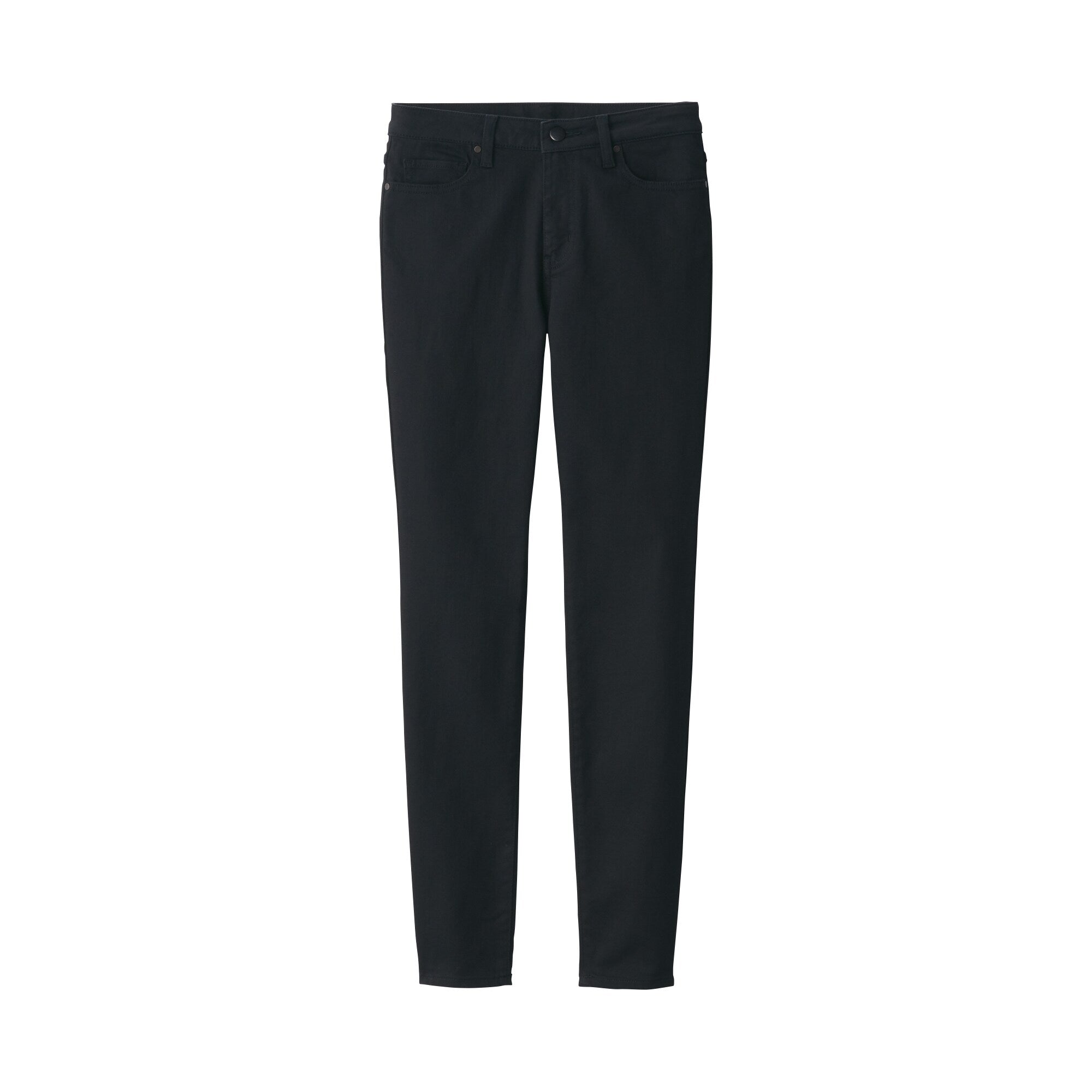  Women's Super Stretch Denim Skinny Pants Black (L 30inch / 75cm)、mySite、sugarbowlscore
