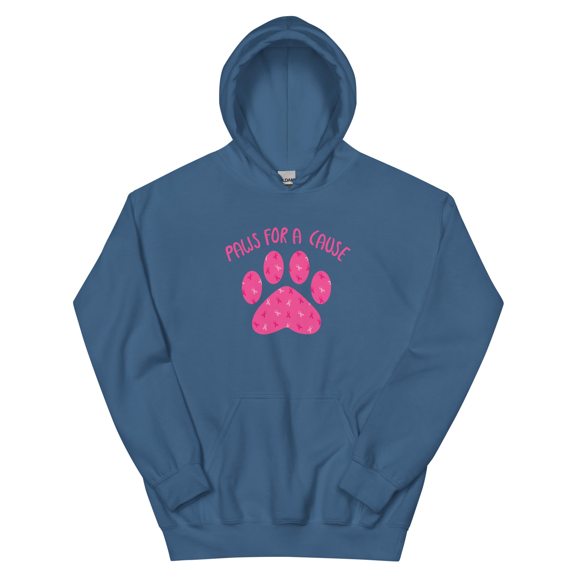 Paws For A Cause Pink Ribbon Paw Print Hoodie、mySite、camillekostekn