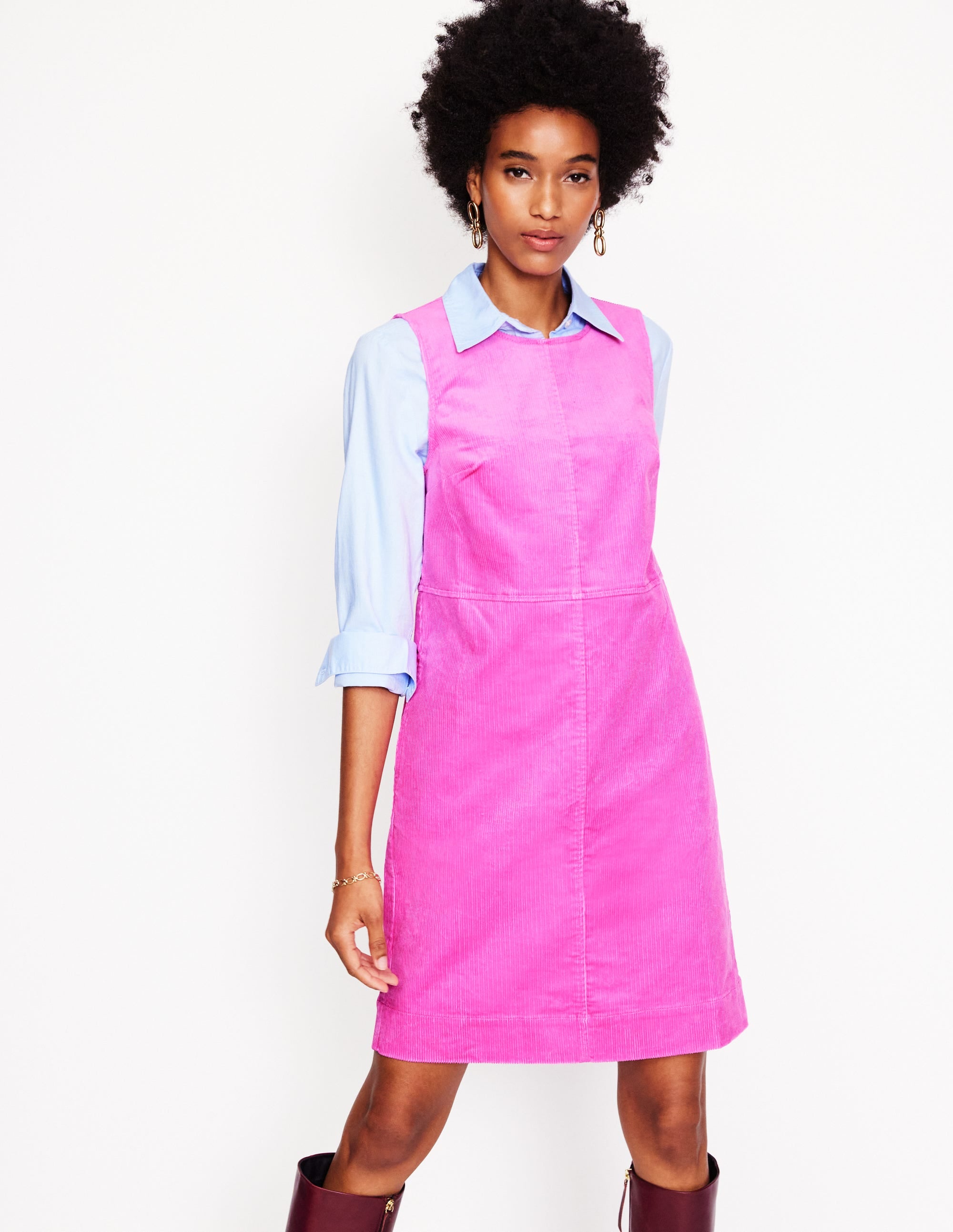  Pia Cord Shift Dress-Phlox Pink、mySite、ashleygrahame
