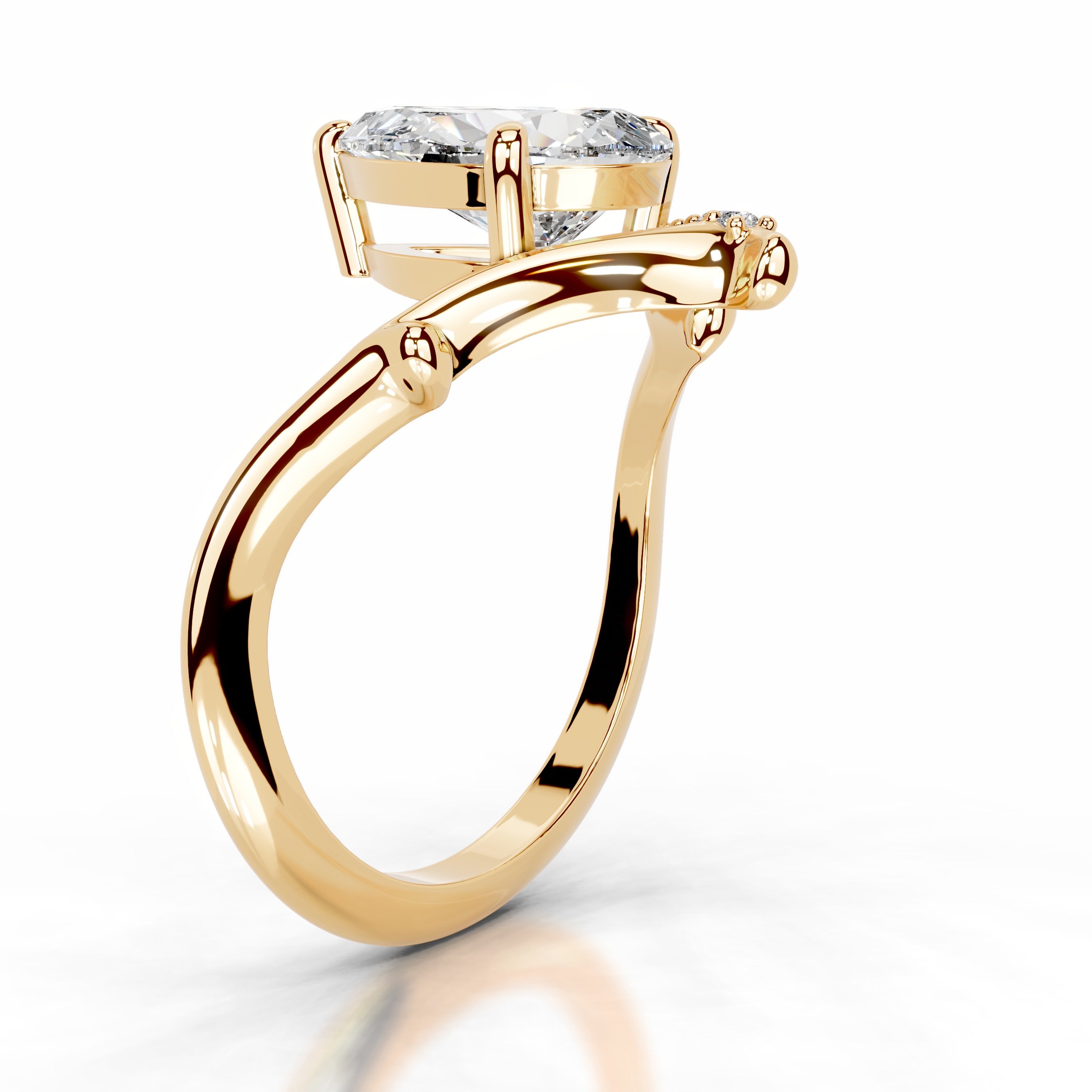 Brilliant Blooms Lab Grown Diamond Ring - 18K Yellow Gold、mySite、hinf8tx79