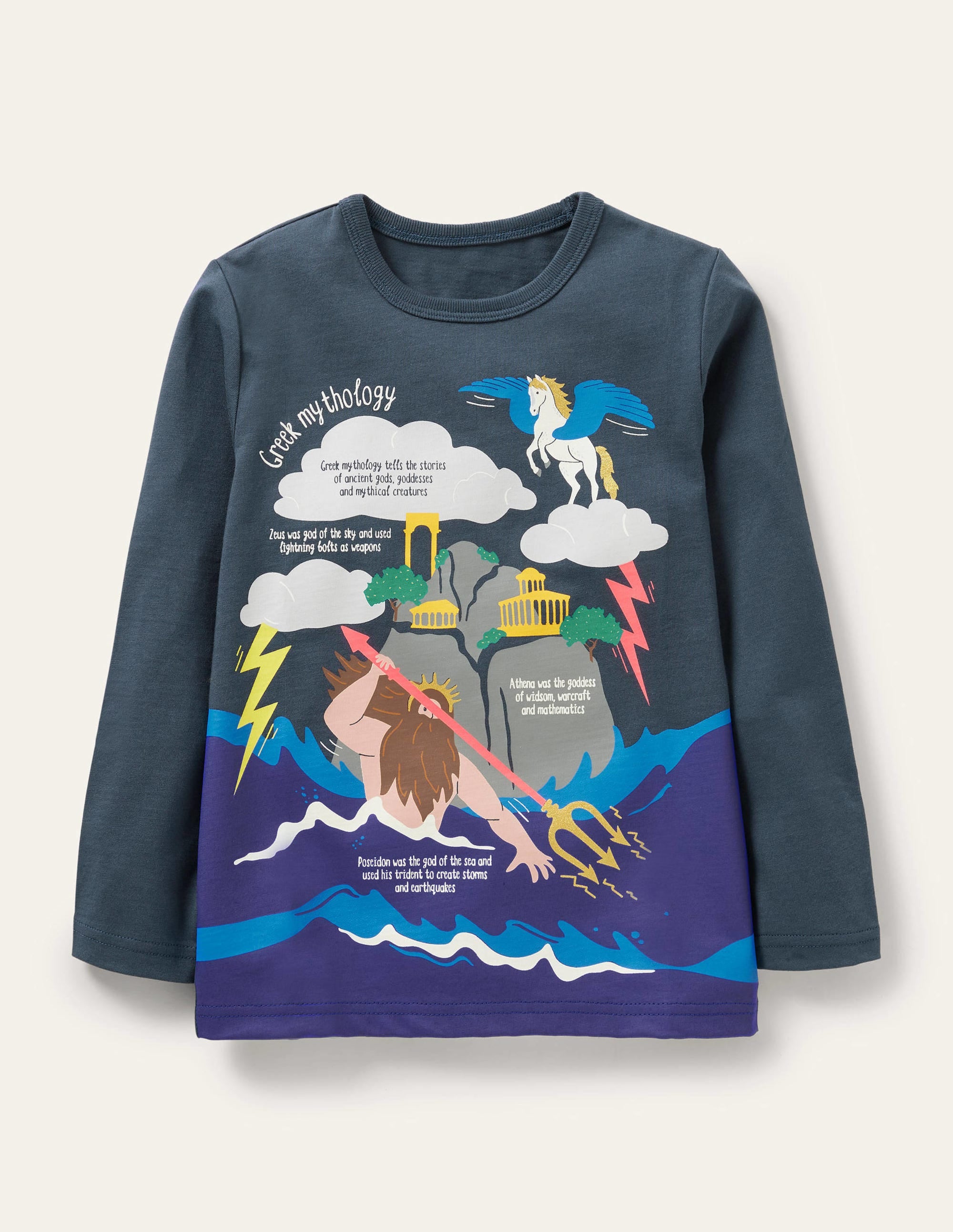  Educational History T-shirt-Storm Blue Mythology、mySite、ashleygrahame