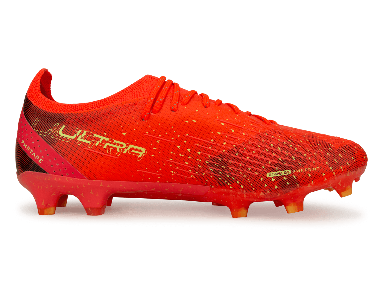 PUMA Men's Ultra Ultimate FG/AG Coral/Black、mySite、noshort