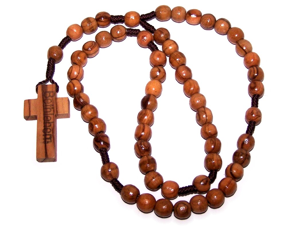Olive Wood Round String Rosary、mySite、topwebapps