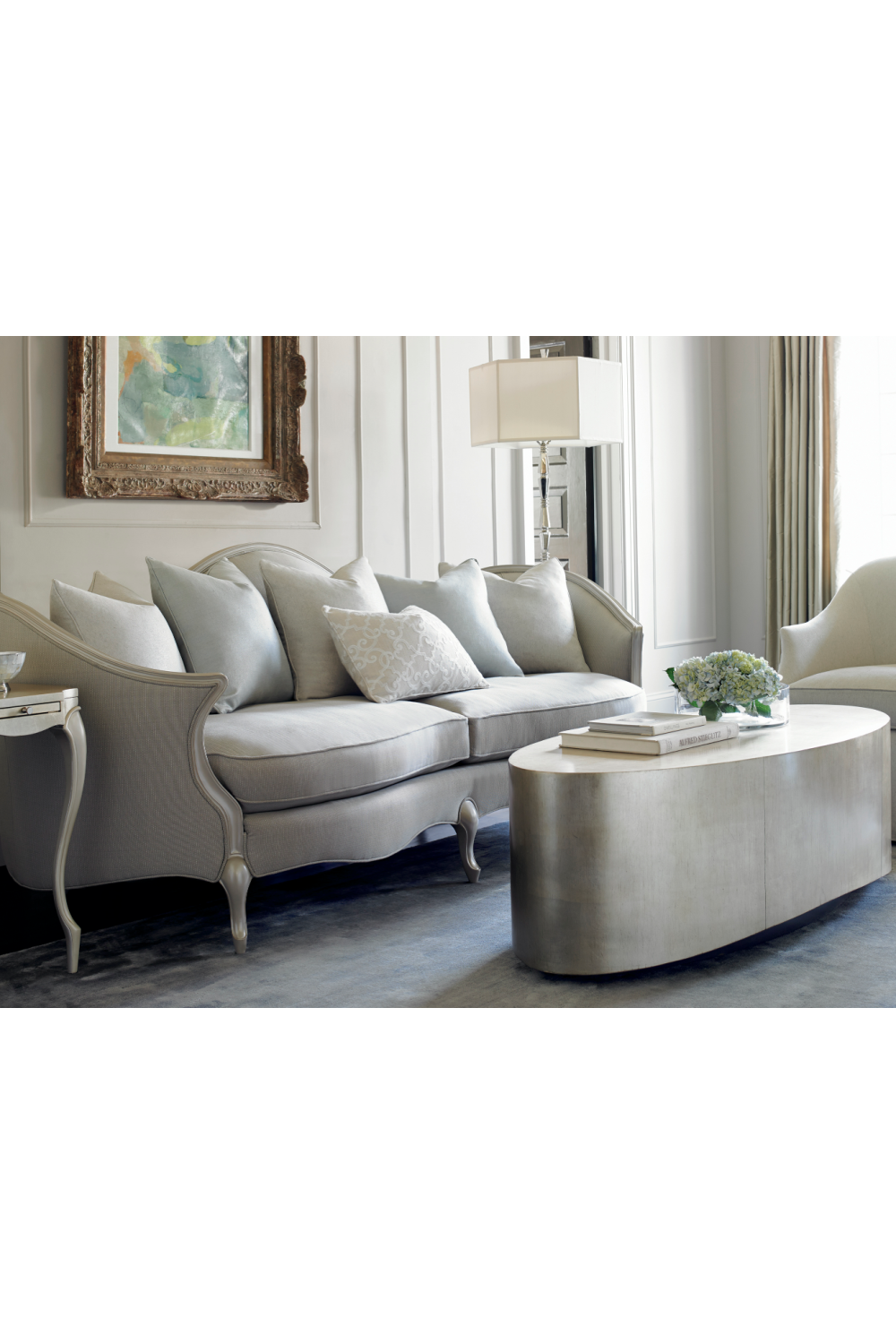 Metallic Leaf Coffee Table | Caracole Come Oval Here、mySite、neckold