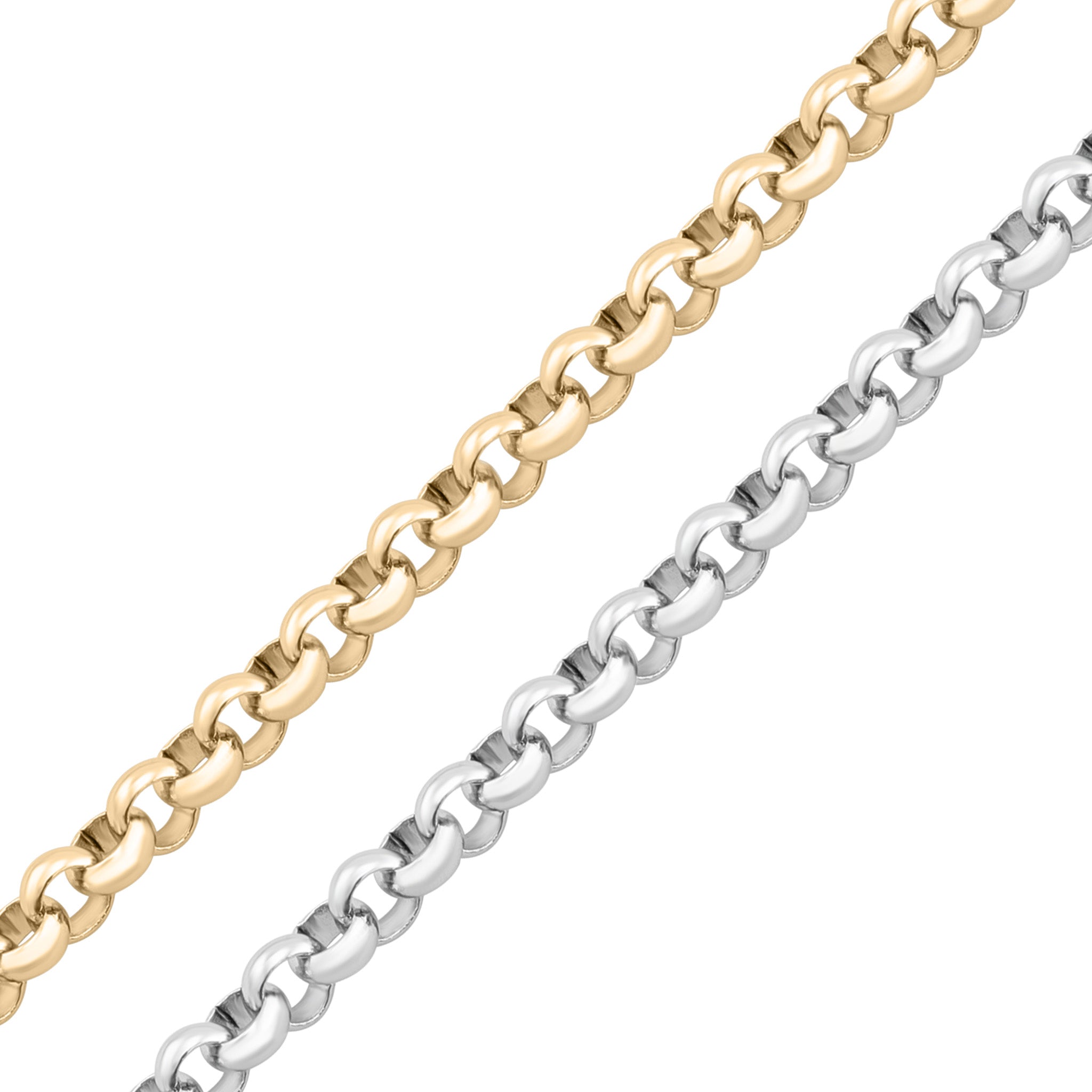 3mm 18K Gold PVD Stainless Steel Rolo Permanent Jewelry Chain By The Foot / SPL1001、mySite、dreamappss