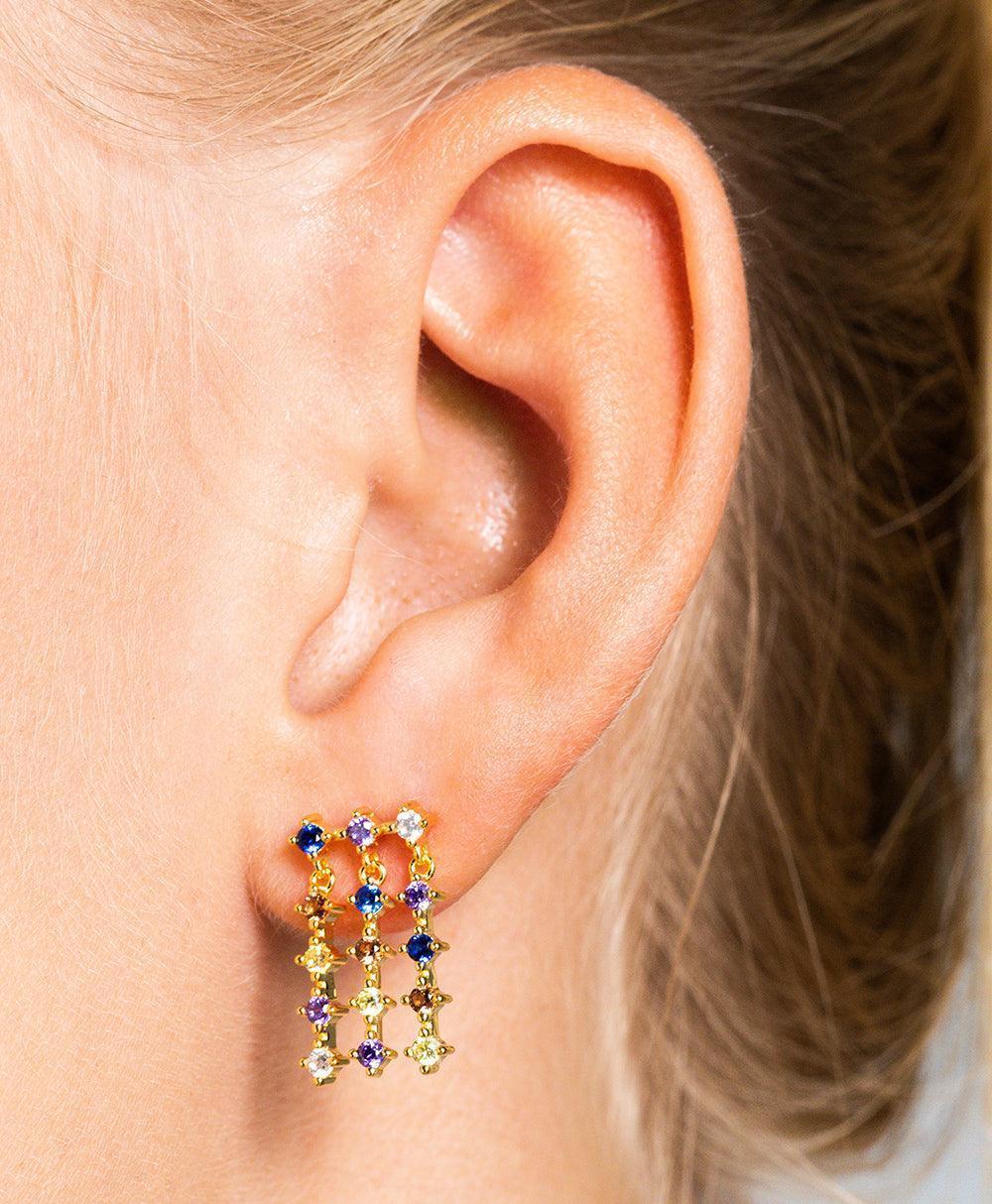 Mila Earrings Multi 18ct Gold Plated、mySite、botmansion