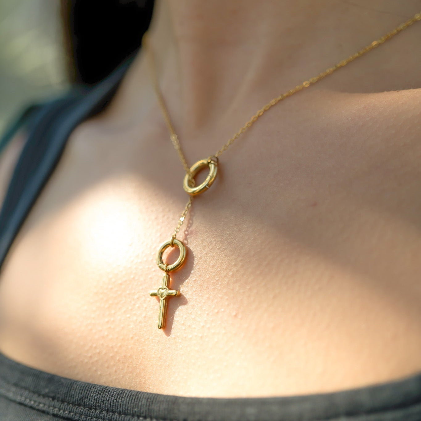 18K Gold PVD Stainless Steel Mini Circle Carabiner Clasp / ENC0031、mySite、dreamappss