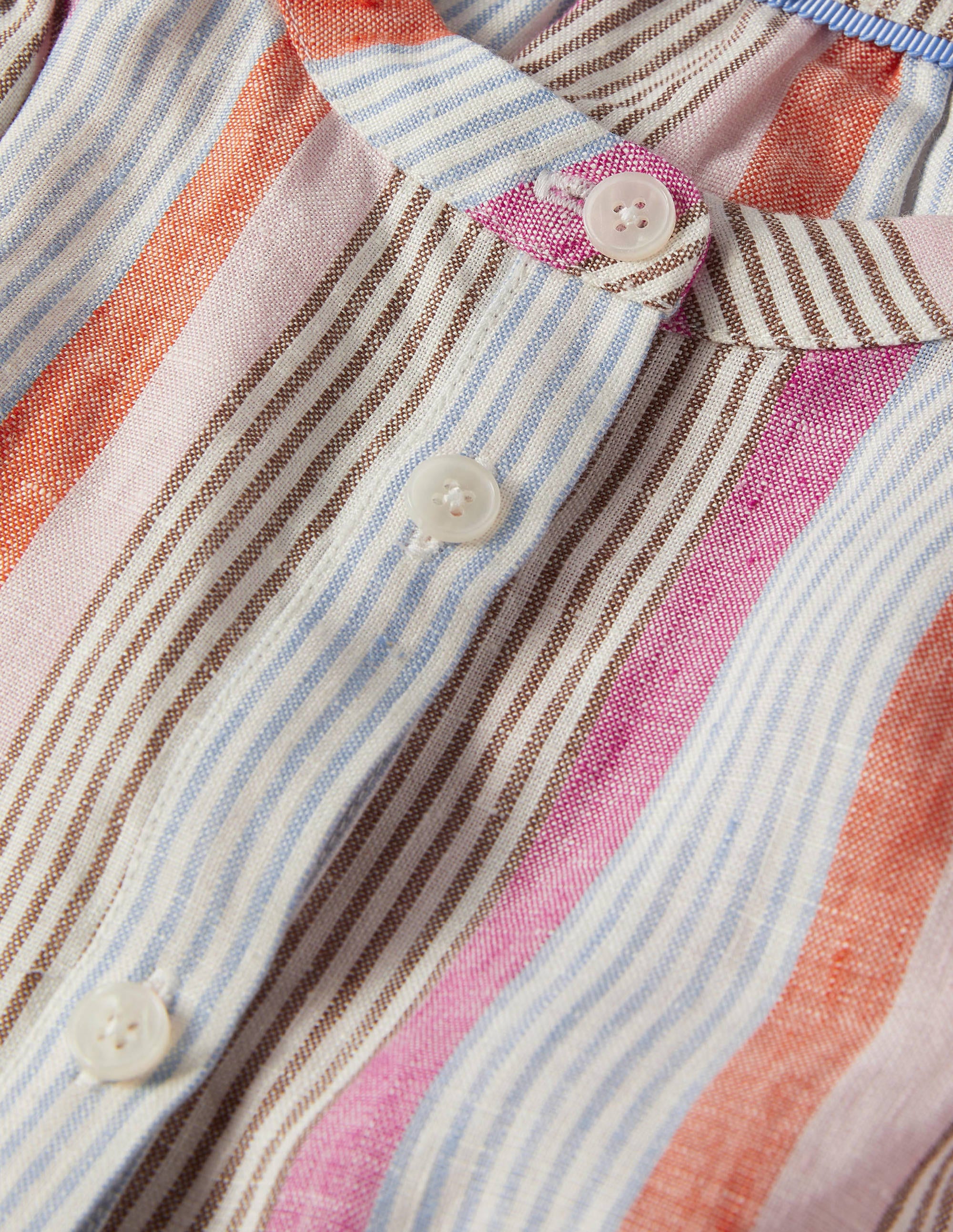  Becky Full Sleeve Linen Blouse-Firecracker, Cameo Pink Stripe、mySite、ashleygrahame