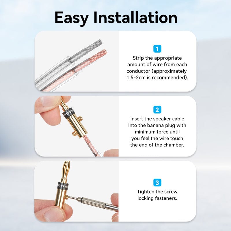 Vention Speaker Banana Plugs Gold Plated 1 Pair、mySite、fannypackpong