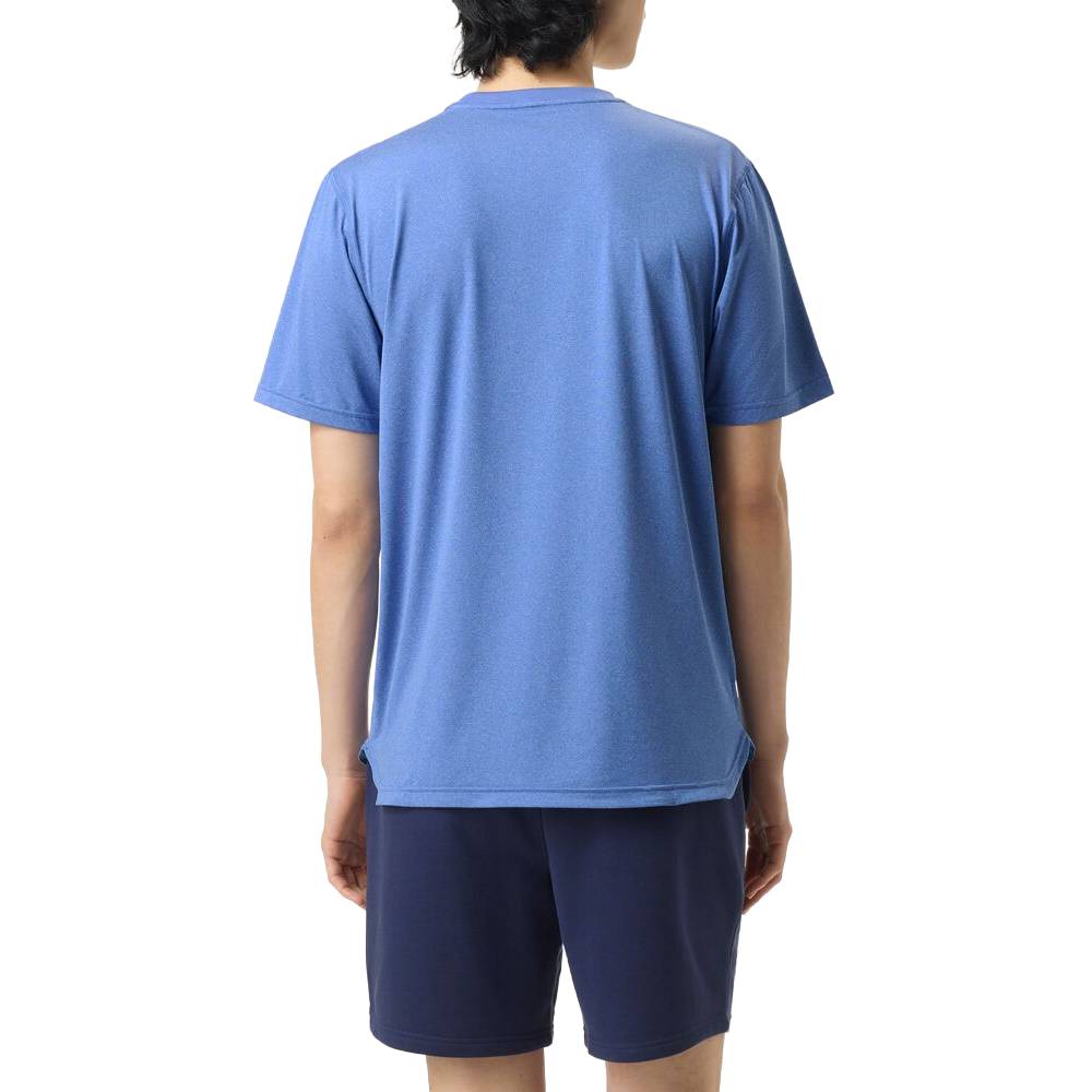 Fila Men's Scallop Hem Heather Crew Top (Dazzling Blue Heather)