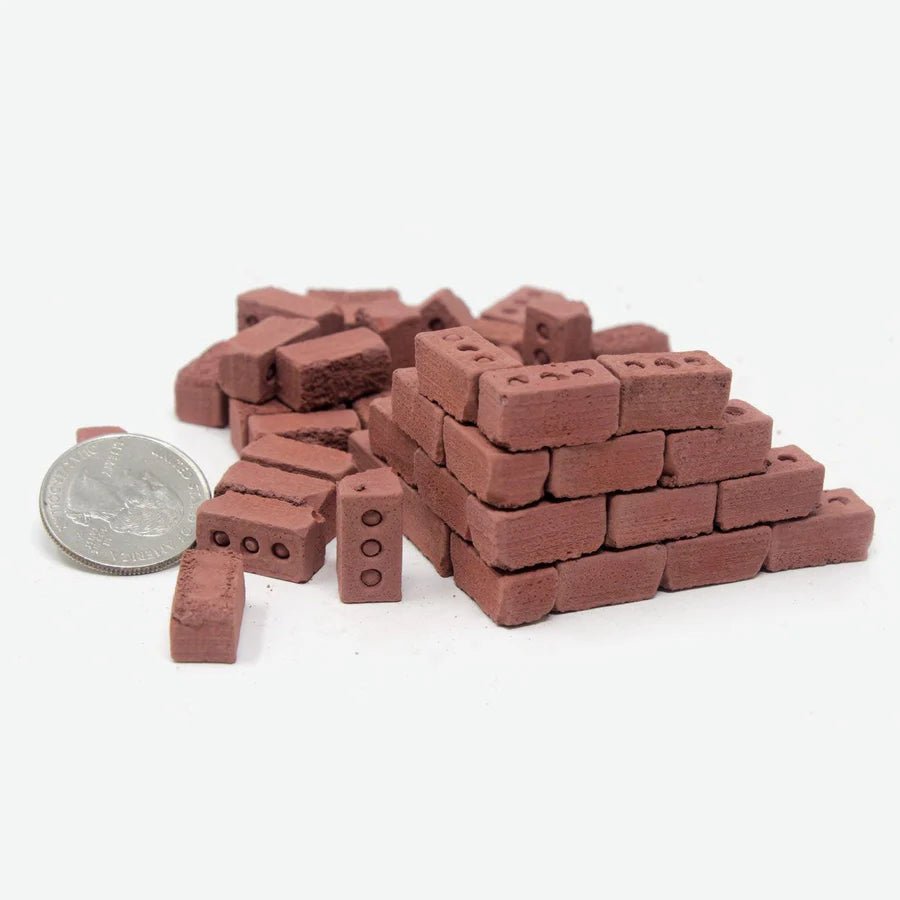 Mini Materials 1:12 Scale Mini Red Bricks (50 Pack)、mySite、hgirdovlk