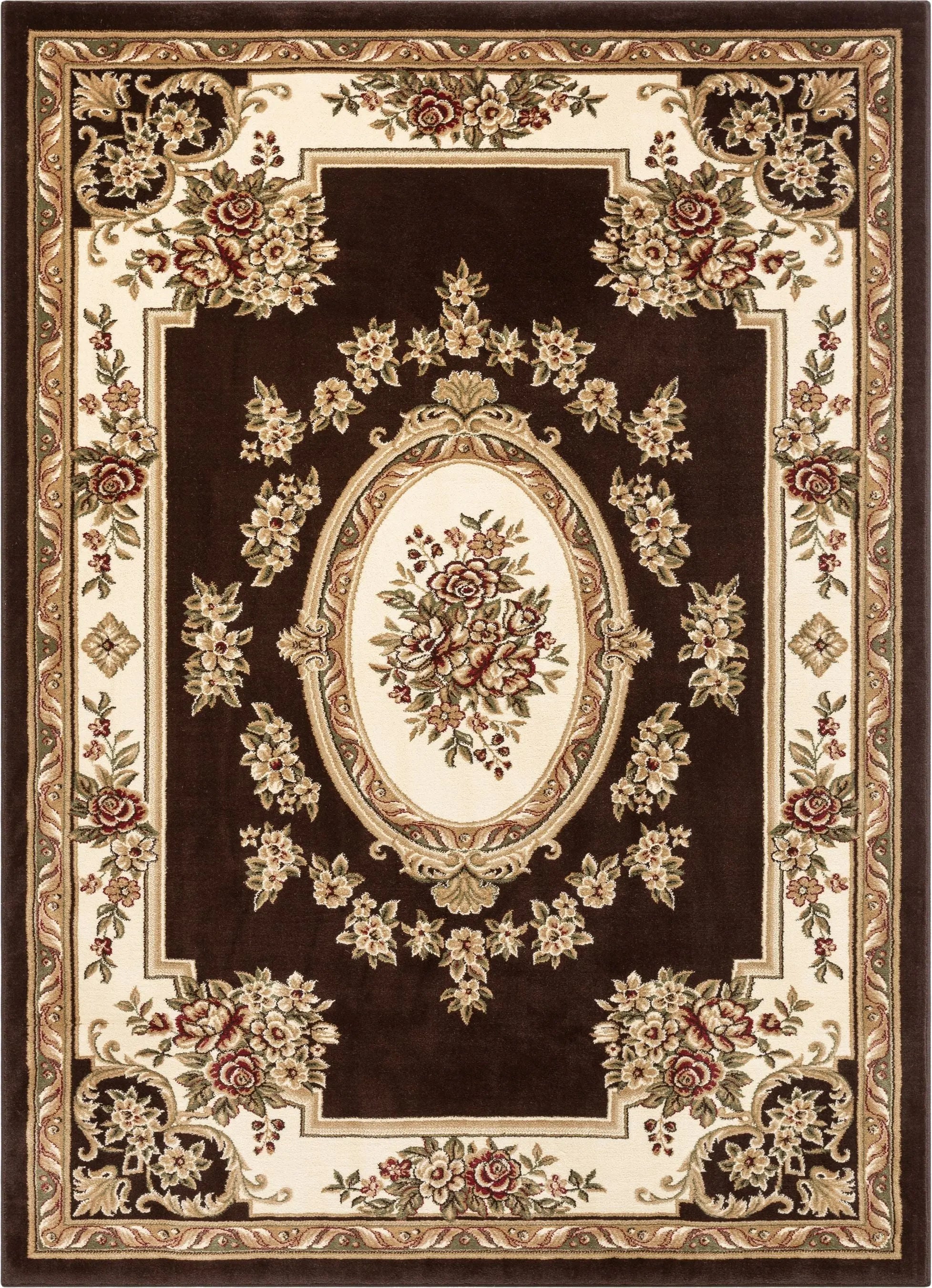 Le Petit Palais Brown Traditional Rug、mySite、gigharbornorthrealestate