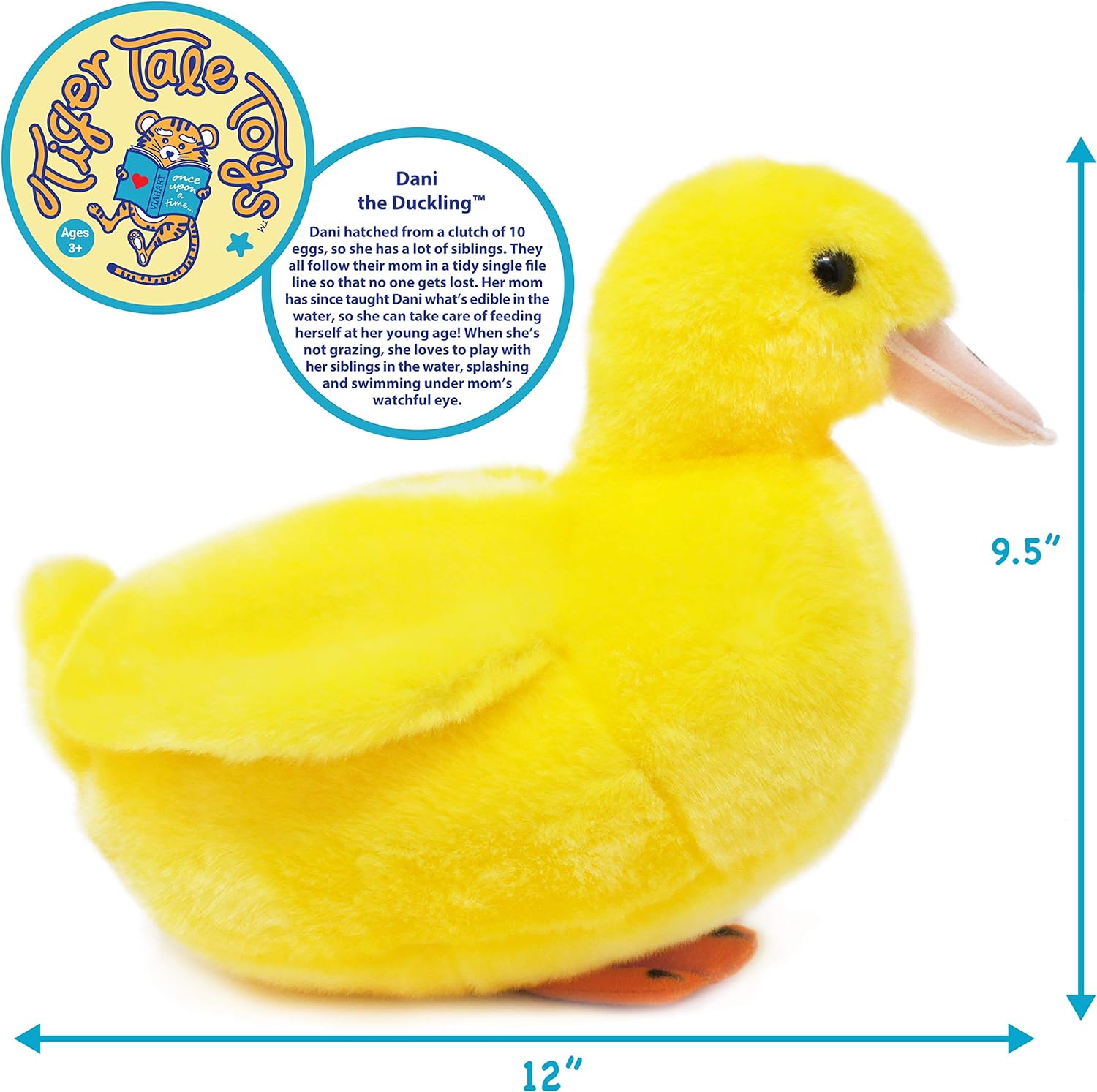 Dani The Duckling - 11 Inch Stuffed Animal Plush Duck、mySite、g9winljtr