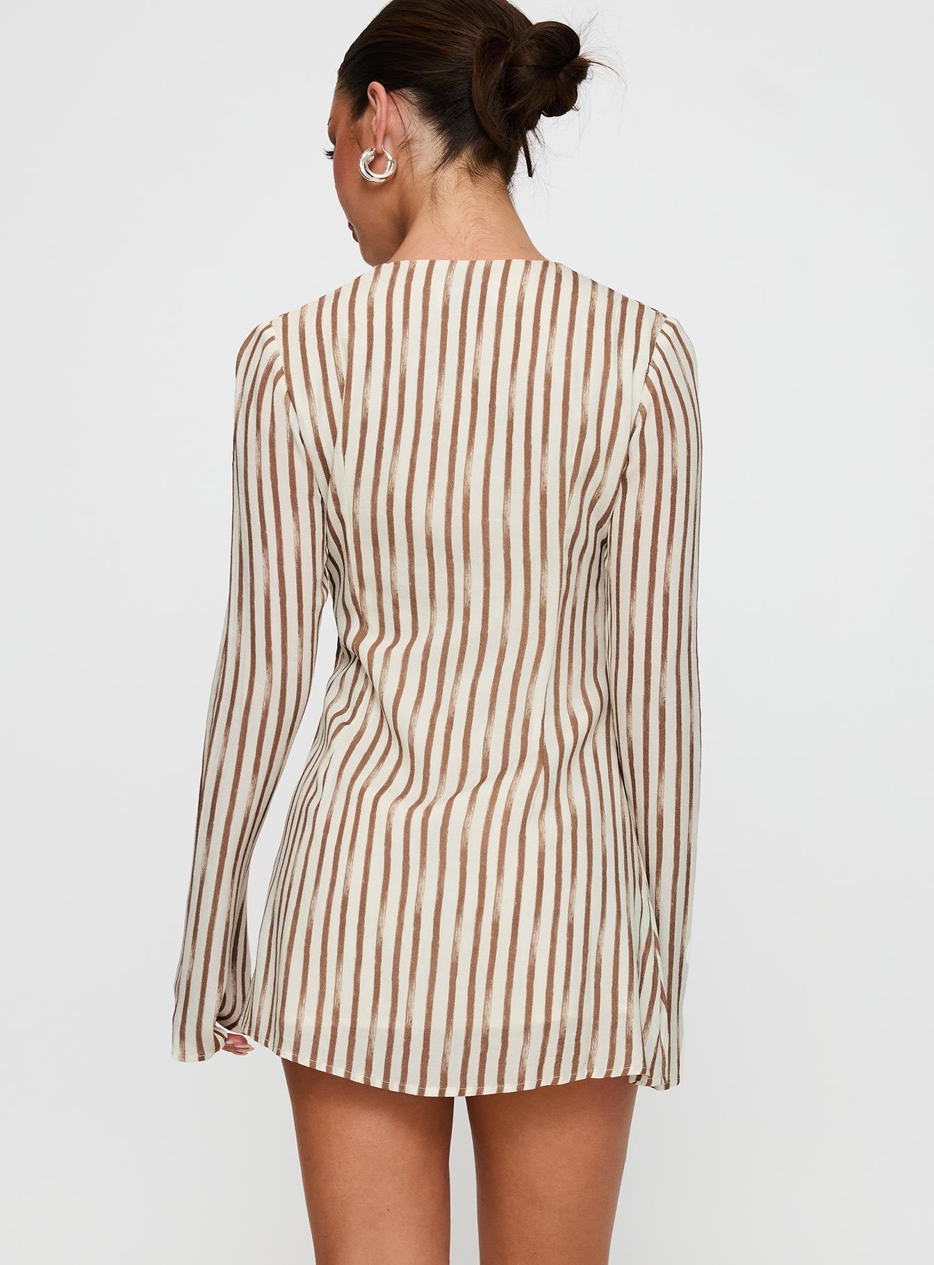 The Good Life Mini Dress Brown / White Stripe、mySite、solidvoid
