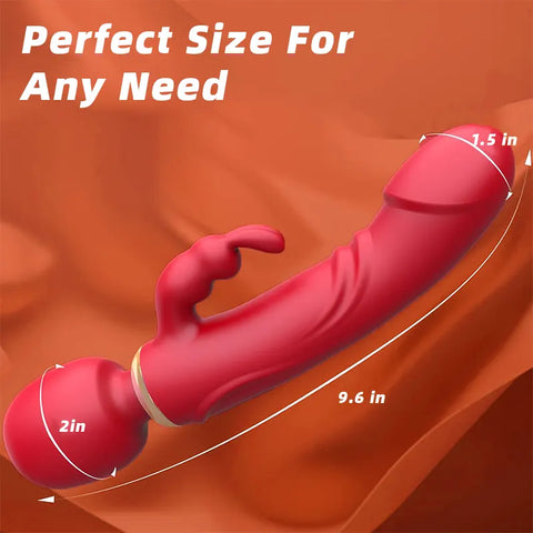 Dual-Ended Rabbit Wand Vibrator