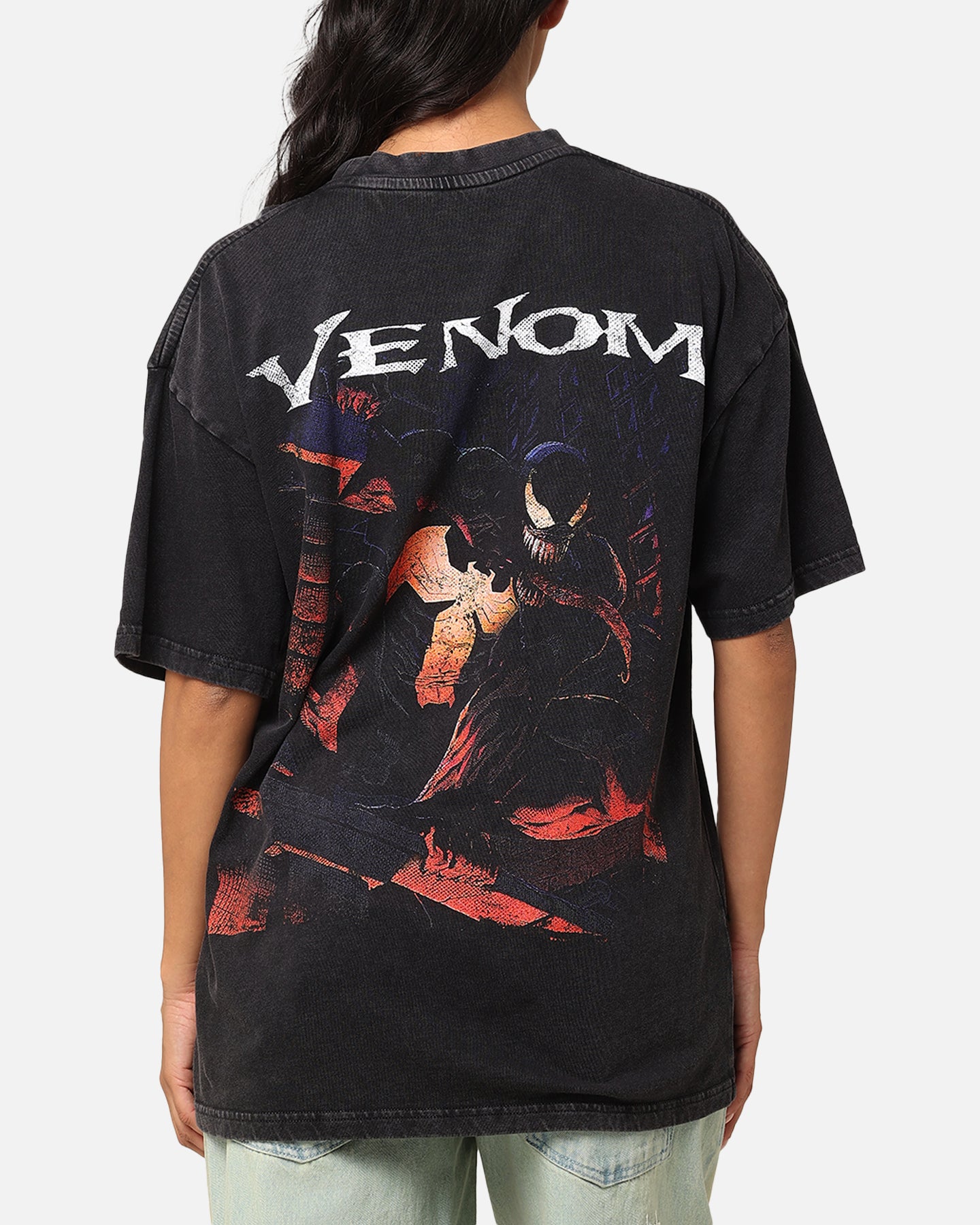 Goat Crew Marvel Spider-Man Y2K Venom The Host Vintage T-Shirt Black Acidwash、mySite、zt4zffjzw