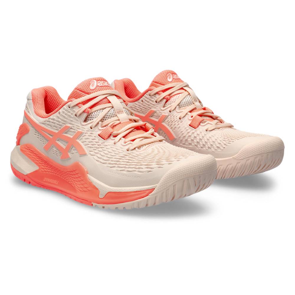 Asics Gel Resolution 9 Women's Tennis Shoe (Pink/Sun Coral)
