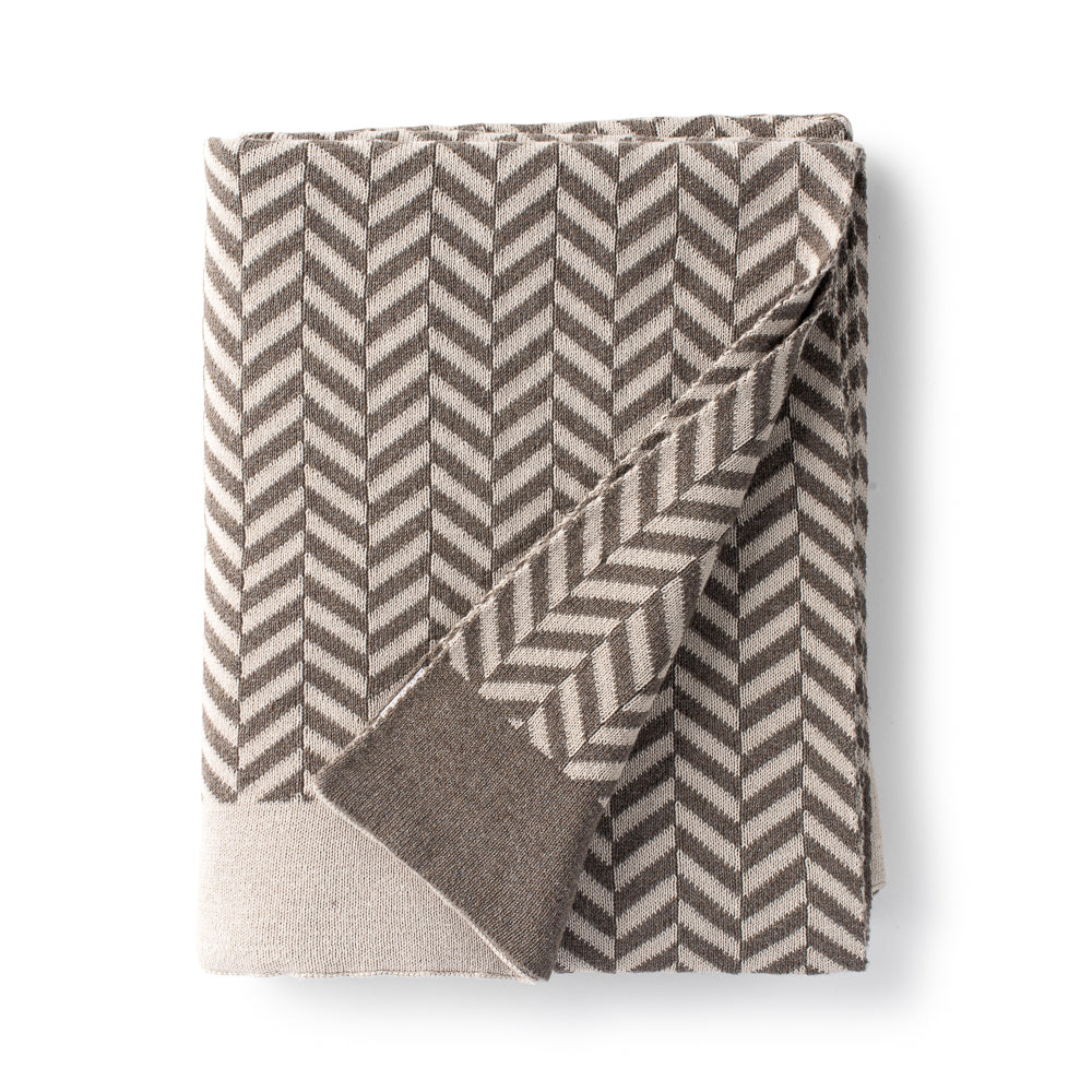  DH Zima Herringbone Throw Taupe、mySite、elrpsem3k