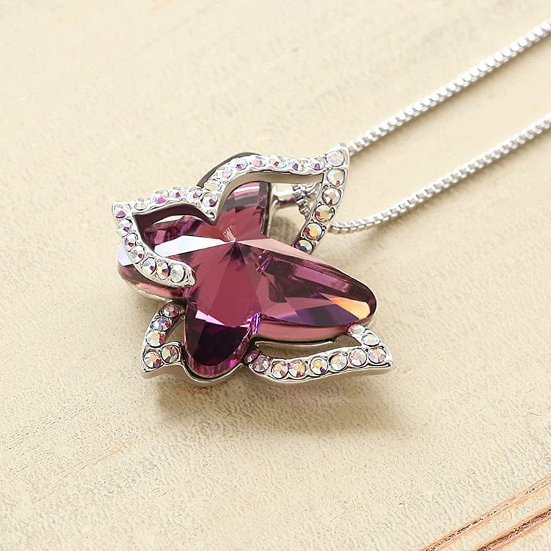 Butterfly Crystal Necklace in 3 different color's、mySite、g9winljtr