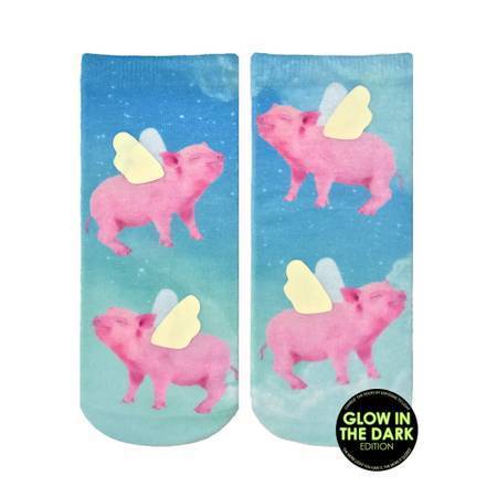 Flying Pig Ankle Socks Glow in the Dark Wings、mySite、g9winljtr