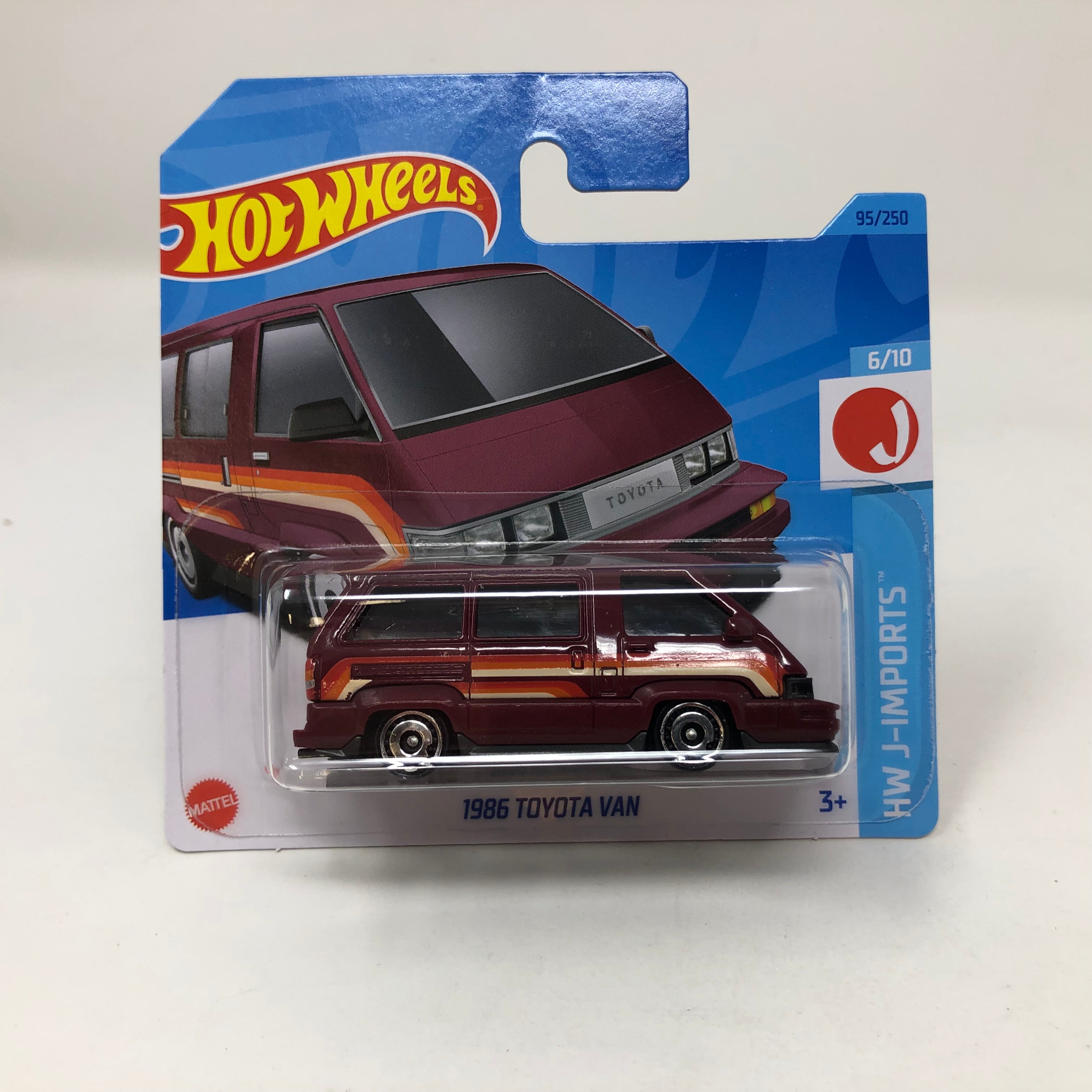 1986 Toyota Van #95 * Burgundy * 2024 Hot Wheels Basic Short Card Case A、mySite、hgirdovlk