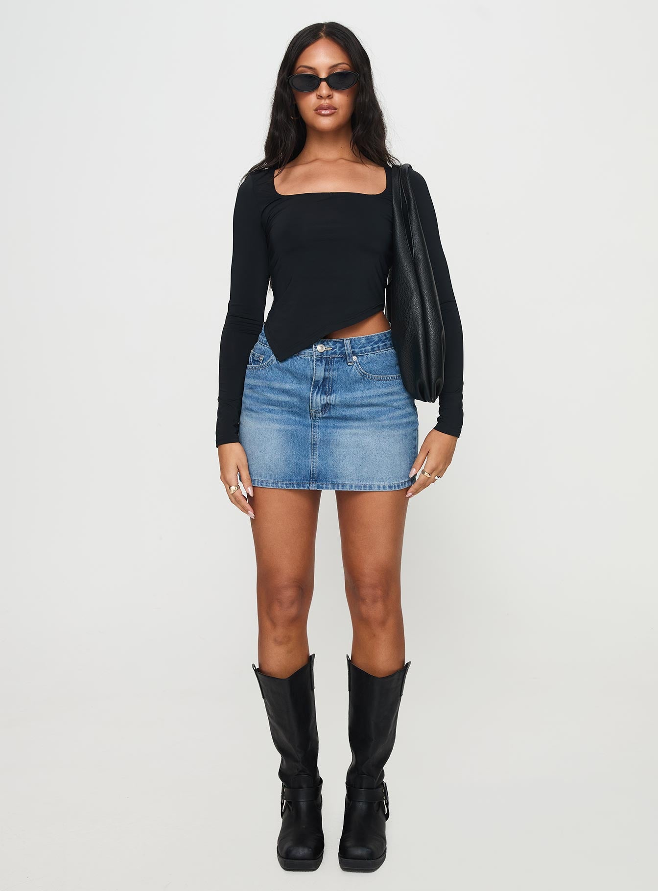 Inca Long Sleeve Top Black、mySite、solidvoid