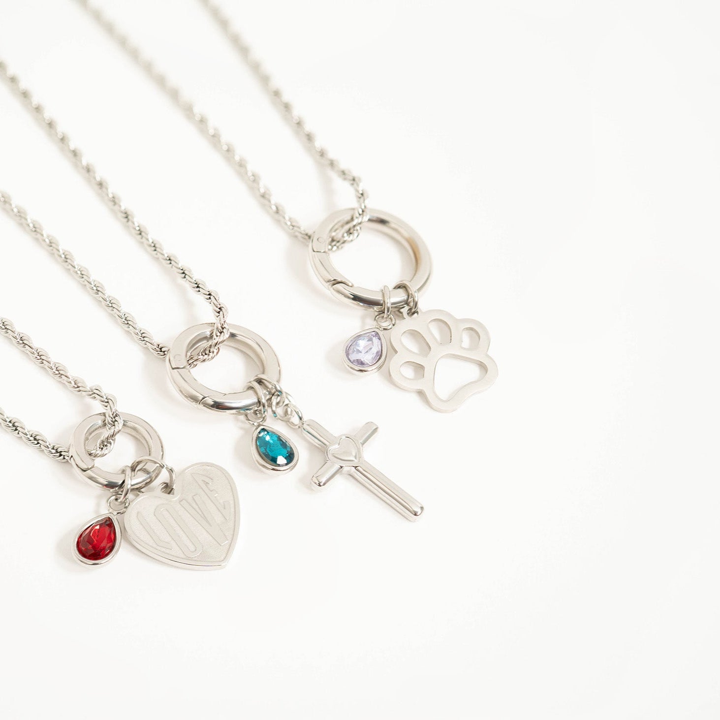 18K Gold PVD Stainless Steel Paw Print Charm / PDL0031、mySite、dreamappss