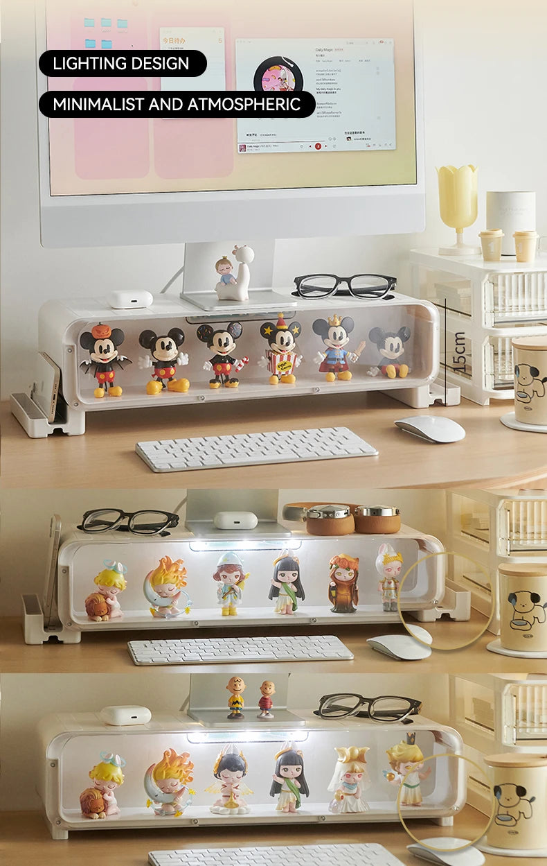  FigPalace Monitor Riser with Storage – LED Lighting, Adjustable Height, Ergonomic Design、mySite、greenlandpopulation