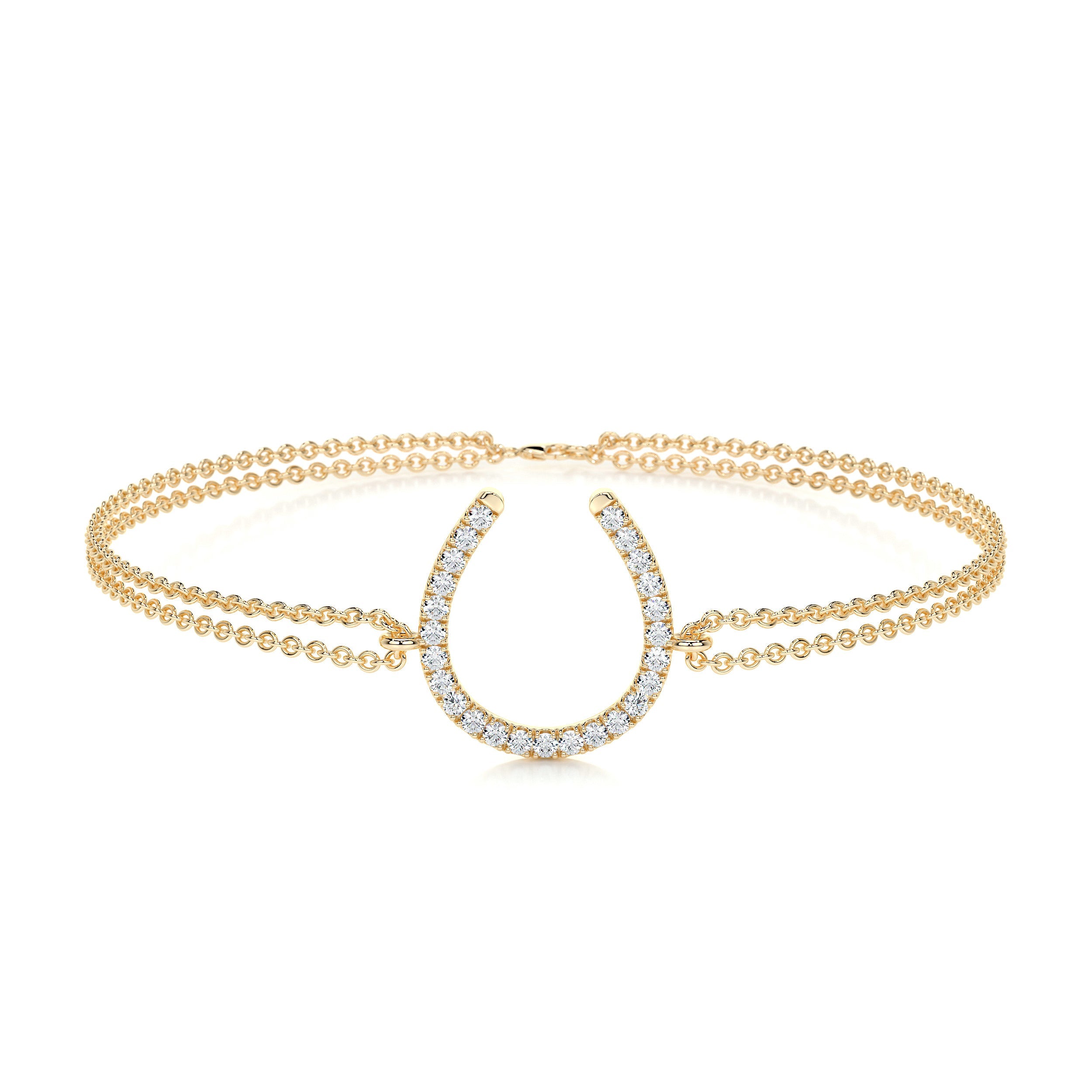 Horseshoe Lab Grown Diamonds Bracelet (0.20 Carat) -18K Yellow Gold、mySite、hinf8tx79
