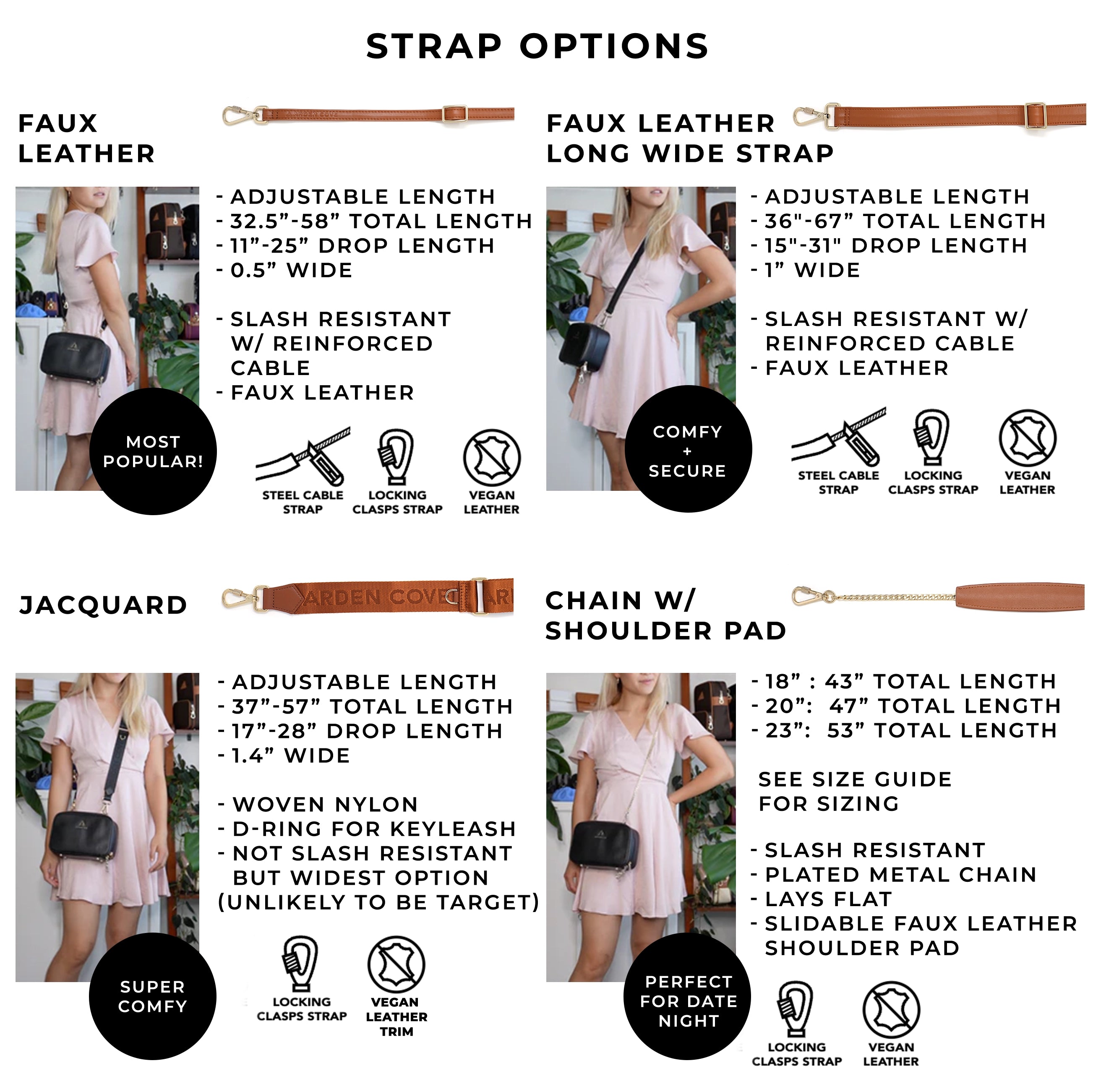 Elise Crossbody with Locking Clasps Strap、mySite、garagedoors4me