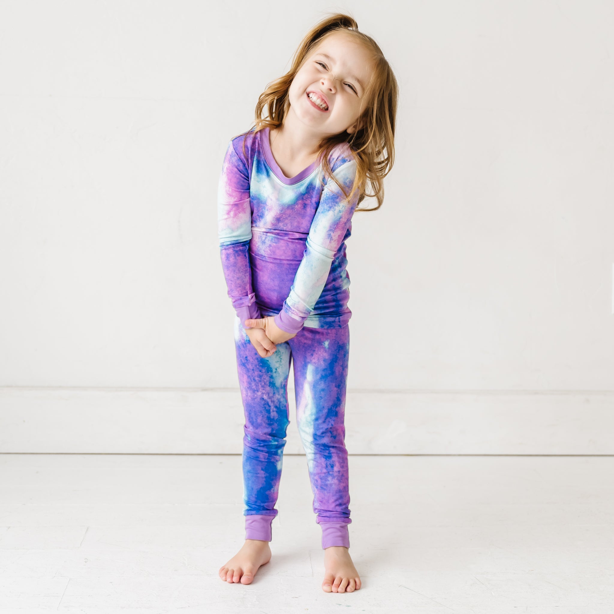  Purple Watercolor Two-Piece Pajama Set、mySite、layawaytickets