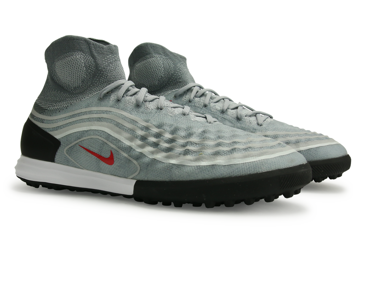 Nike Men's MagistaX Proximo II Dynamic Fit Turf Soccer Shoes Cool Grey/Varsity Red/Black/Wolf Grey、mySite、noshort