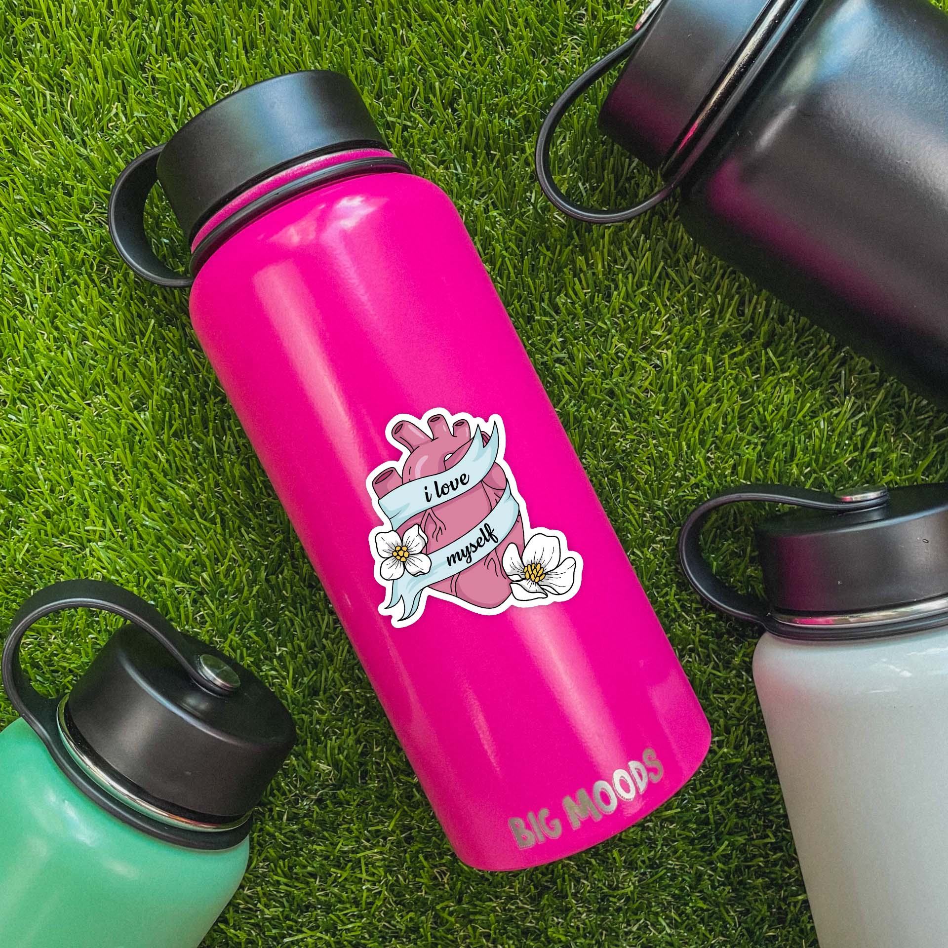  I Love Myself Heart Positivity Sticker、mySite、elrpsem3k