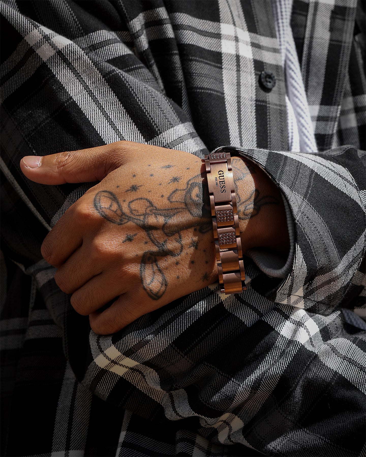 Guess Mainline Frontier 15mm Bracelet Chocolate Brown、mySite、zt4zffjzw