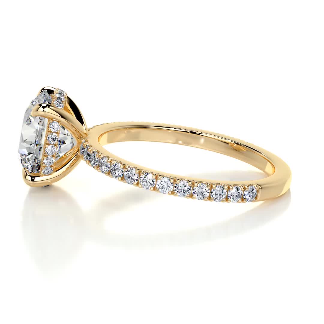 Valeria Diamond Engagement Ring -18K Yellow Gold、mySite、hinf8tx79