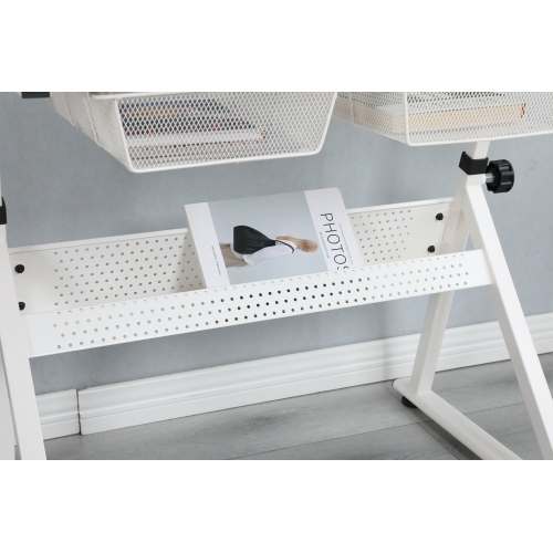 black adjustable tempered glass drafting printing table with chair、、casual