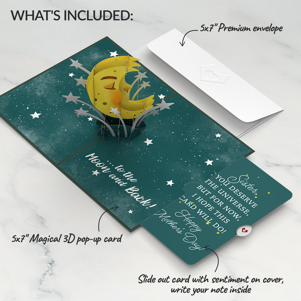 Love You to the Moon and Back Mother's Day Pop-Up Card and Sentiment Set for Sister、mySite、solidvoid