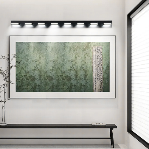 Modern Chrome LED Vanity Light, 5-Lights Wall Sconce for Bathroom and Mirror, Sleek Minimalist Design, Energy-Efficient, Easy to Install、、eastwooduniform