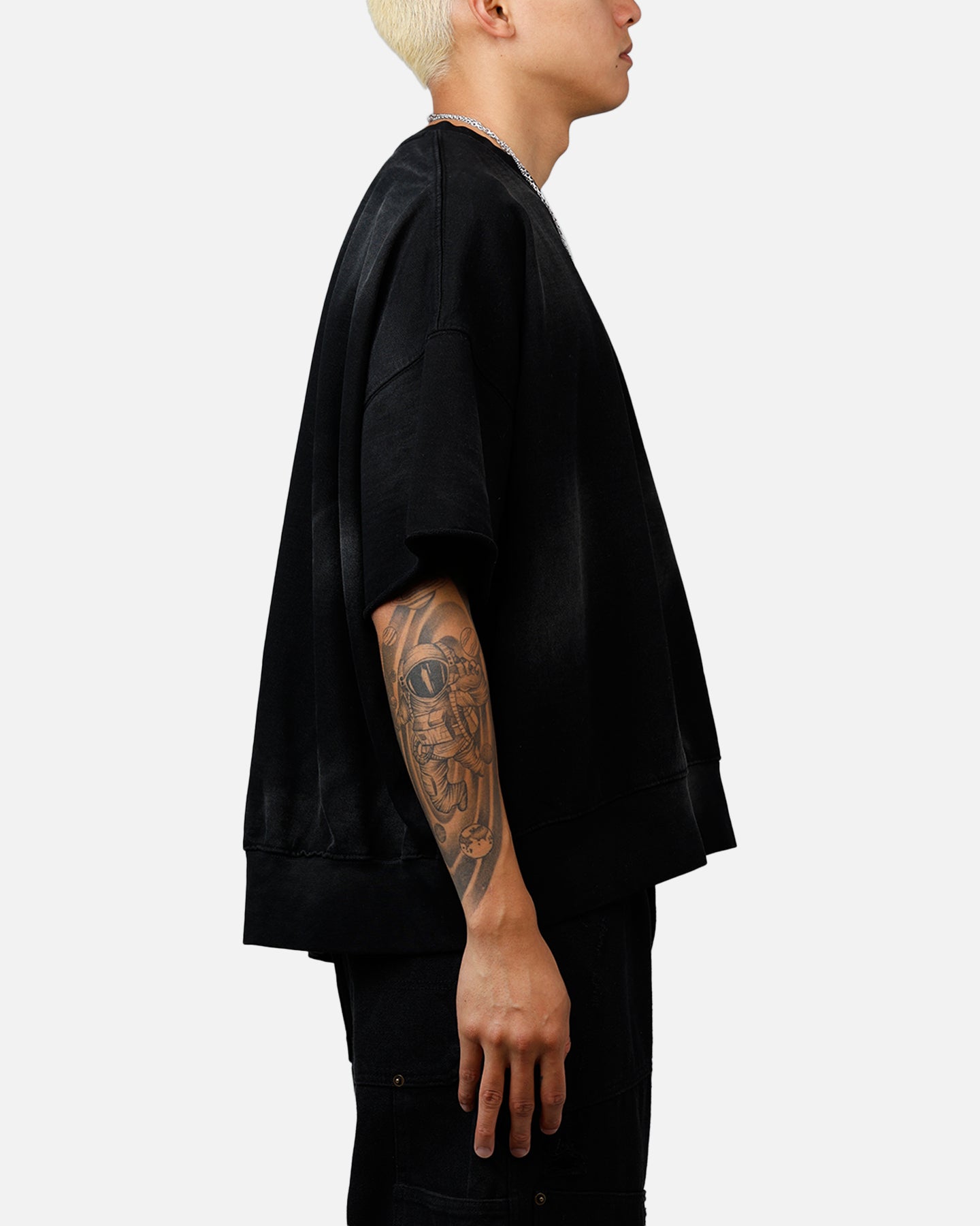 MNML Oversized Crewneck T-Shirt Washed Black、mySite、zt4zffjzw
