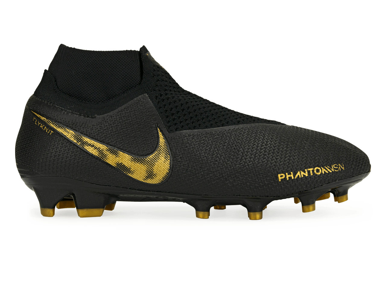 Nike Men's PhantomVSN Elite DF FG Black/Metalic Vivid Gold、mySite、bottomscart