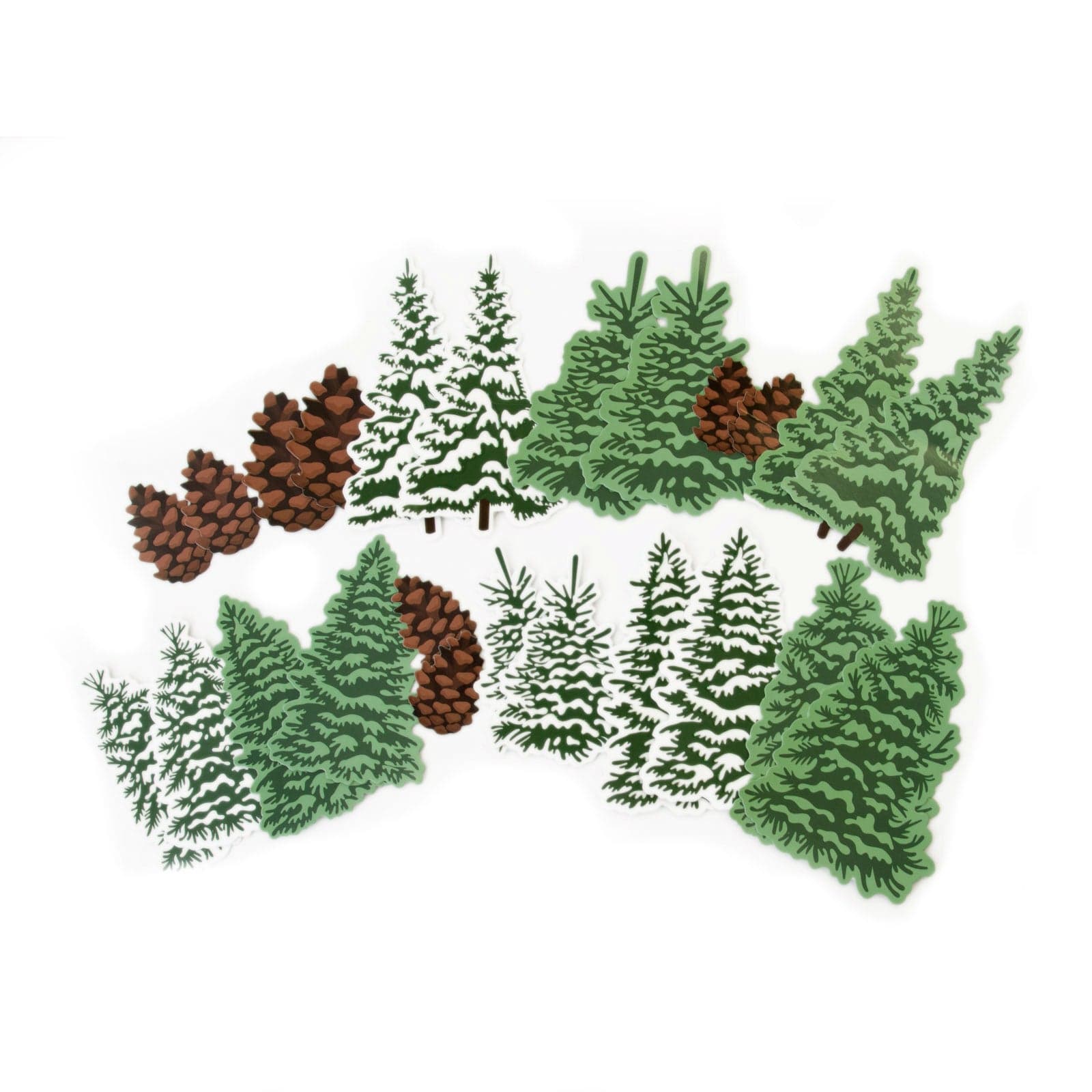  Scrapbook Stickers - Pine Trees Die Cut Sticker Pack、mySite、ghnorth