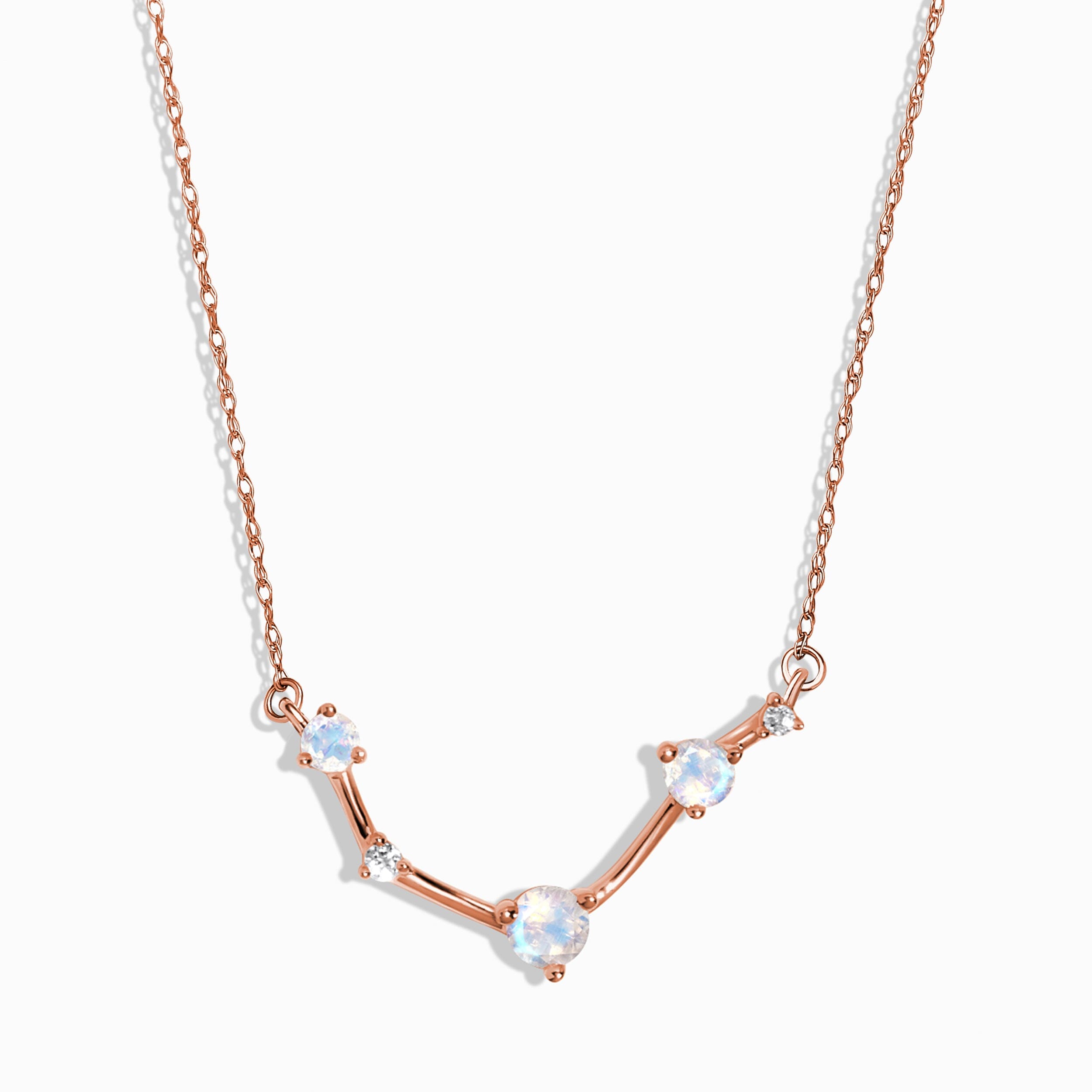 Moonstone Diamond Necklace - Aries Zodiac Constellation、mySite、hinf8tx79