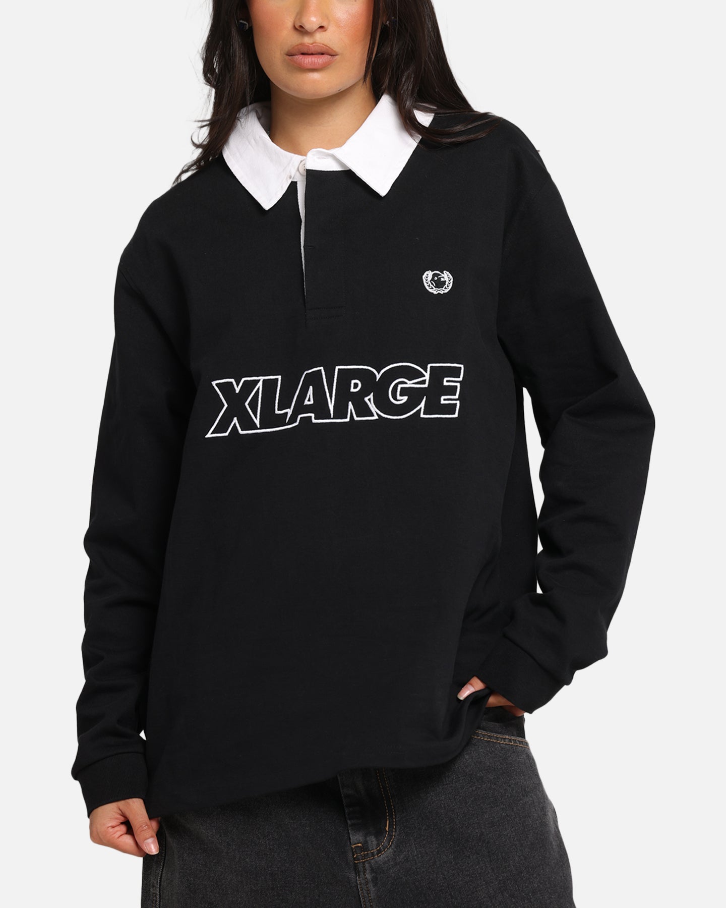 X-Large XL Wreath Rugby Jersey Black、mySite、zt4zffjzw