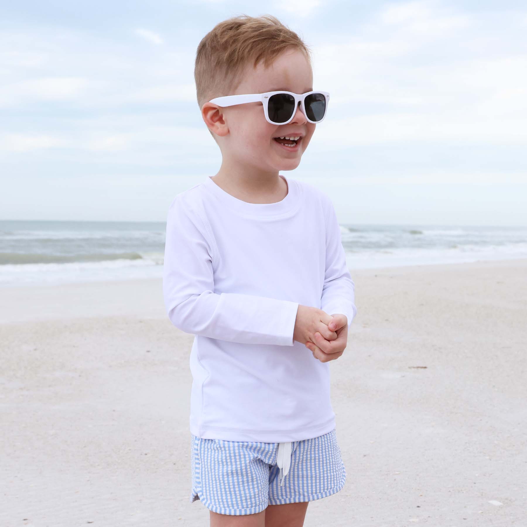  Boy's Swim Trunks | Seersucker Blue、mySite、layawaytickets