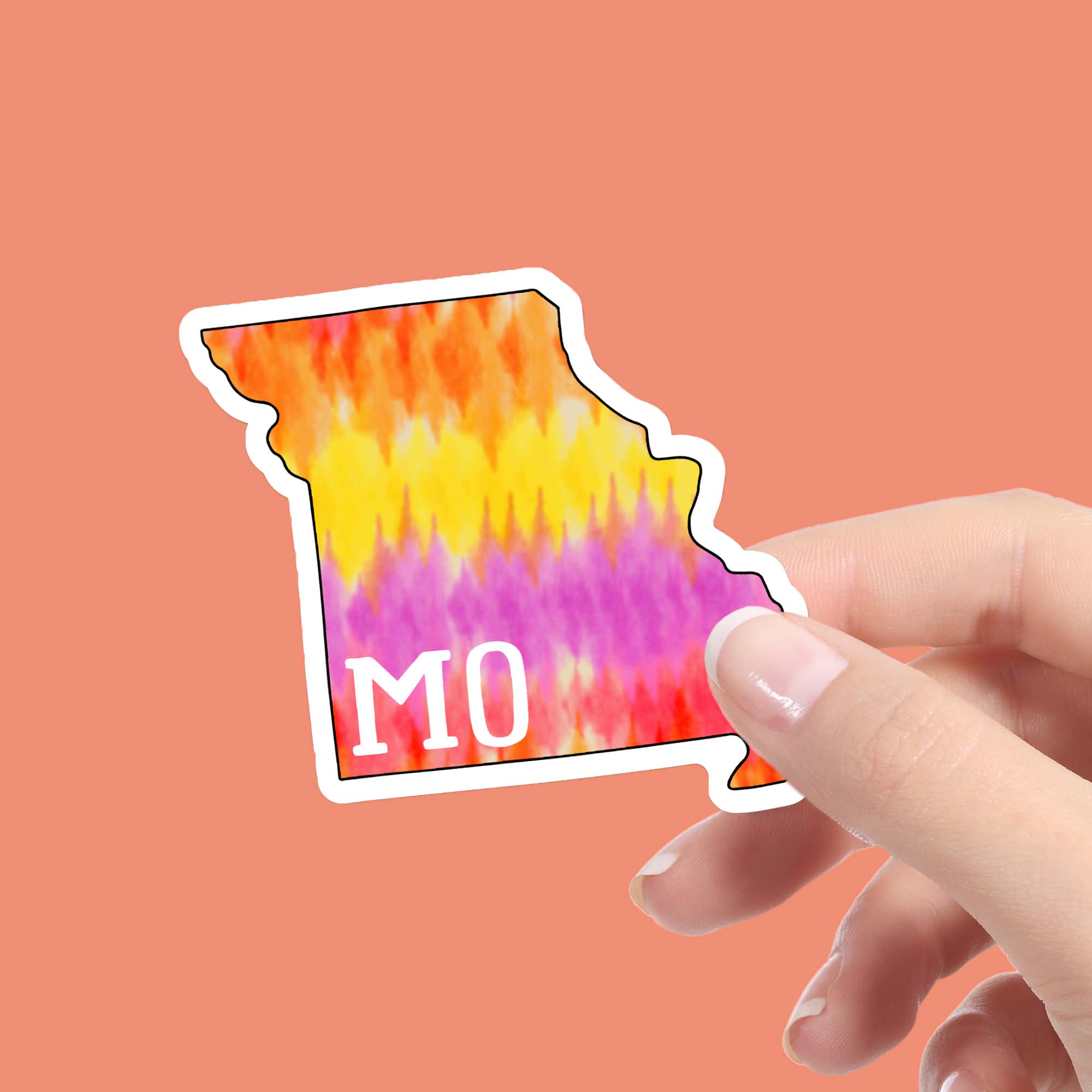  Missouri Tie Dye Stripes Sticker、mySite、elrpsem3k