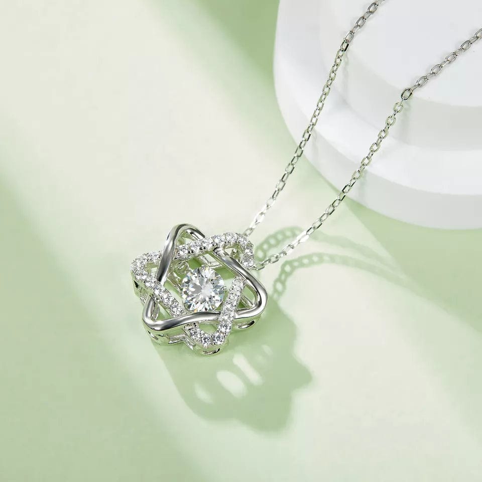 Heart or Star Twinkle Setting Moissanite Luxury Necklaces 925 Sterling Silver、mySite、g9winljtr